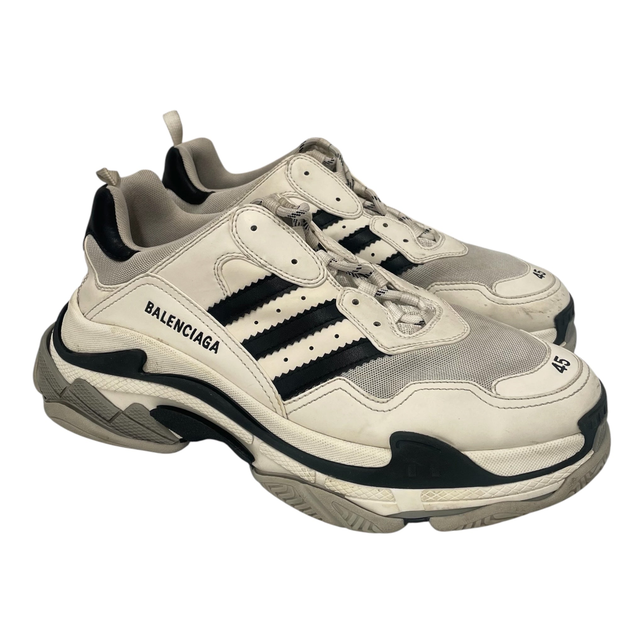 BALENCIAGA/adidas/Low-Sneakers/US 12/WHT/ view 1
