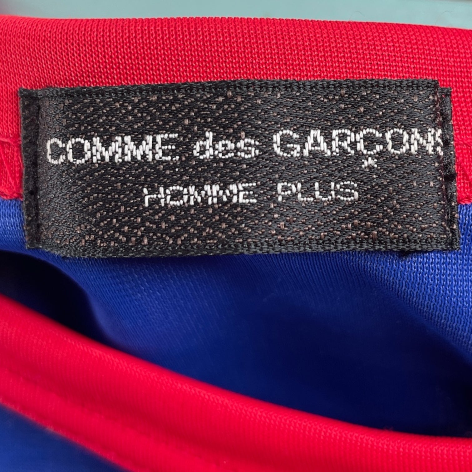 COMME des GARCONS HOMME PLUS/T-Shirt/Polyester/BLU/1995 RAGLAN RED SLEEVE view 3