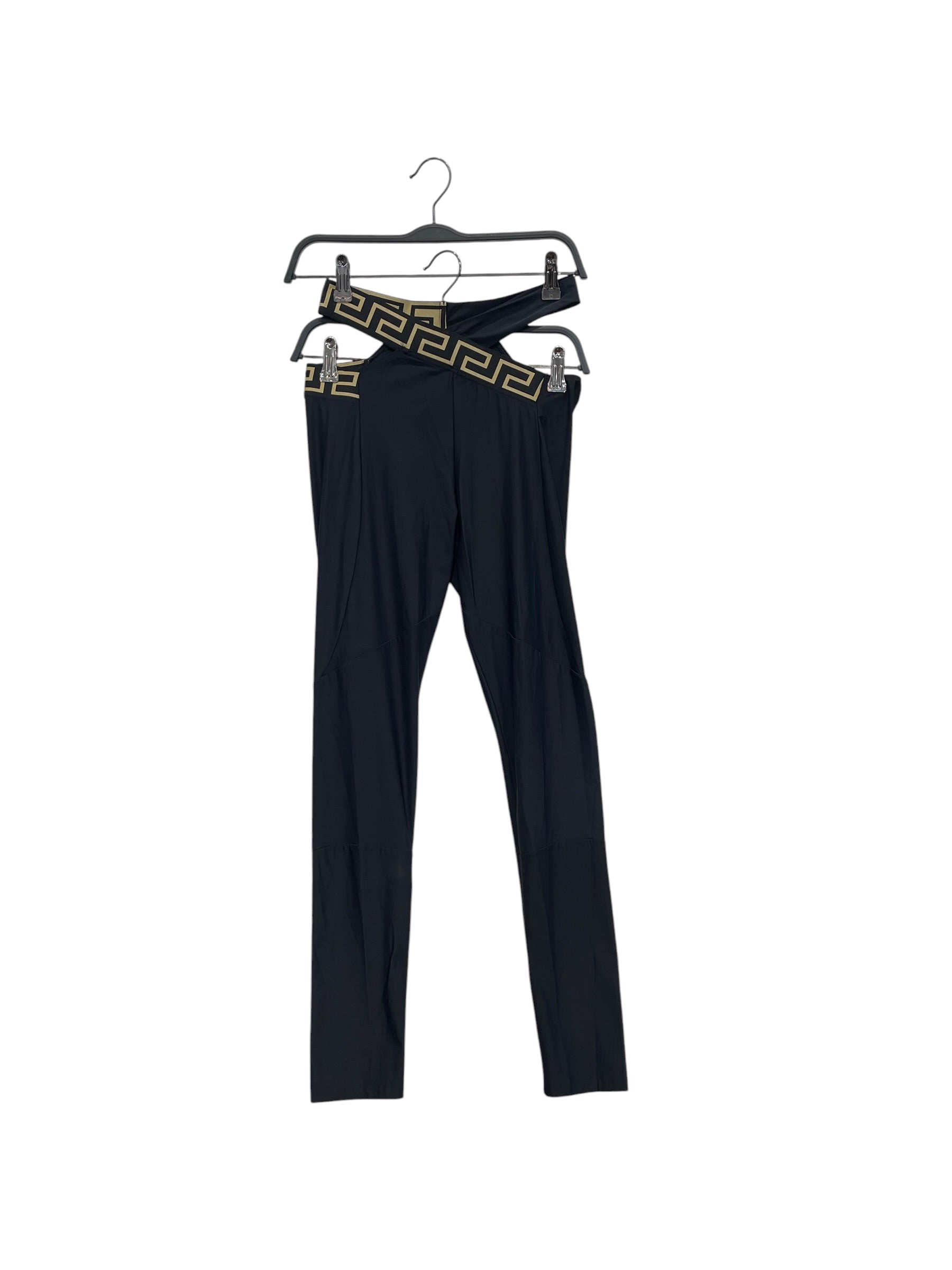 VERSACE/Bottoms/M/Nylon/BLK/leggings/GRECA-JACQUARD view 1