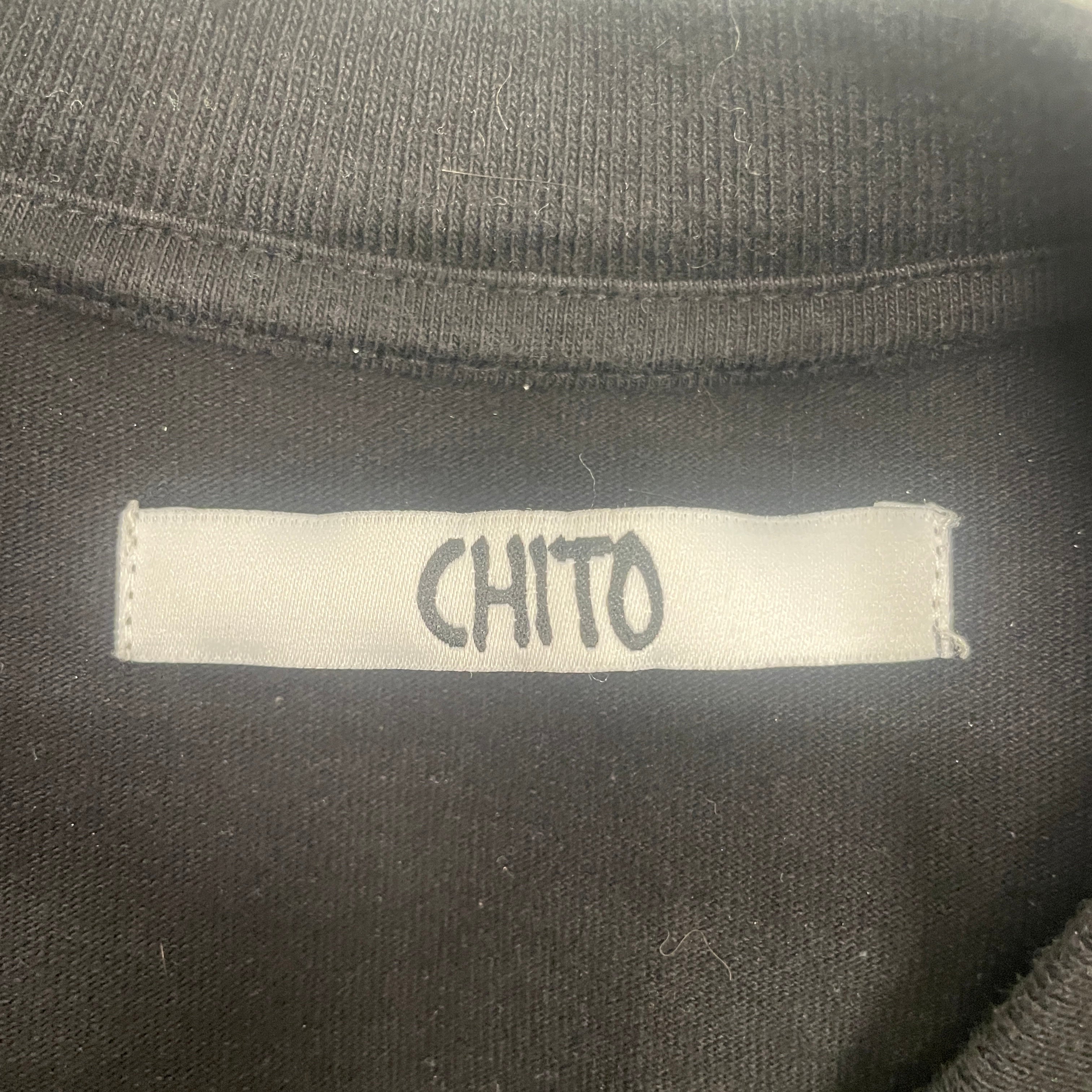 CHITO/T-Shirt/M/Cotton/BLK/ALL OVER PRINT BACKHIT view 3