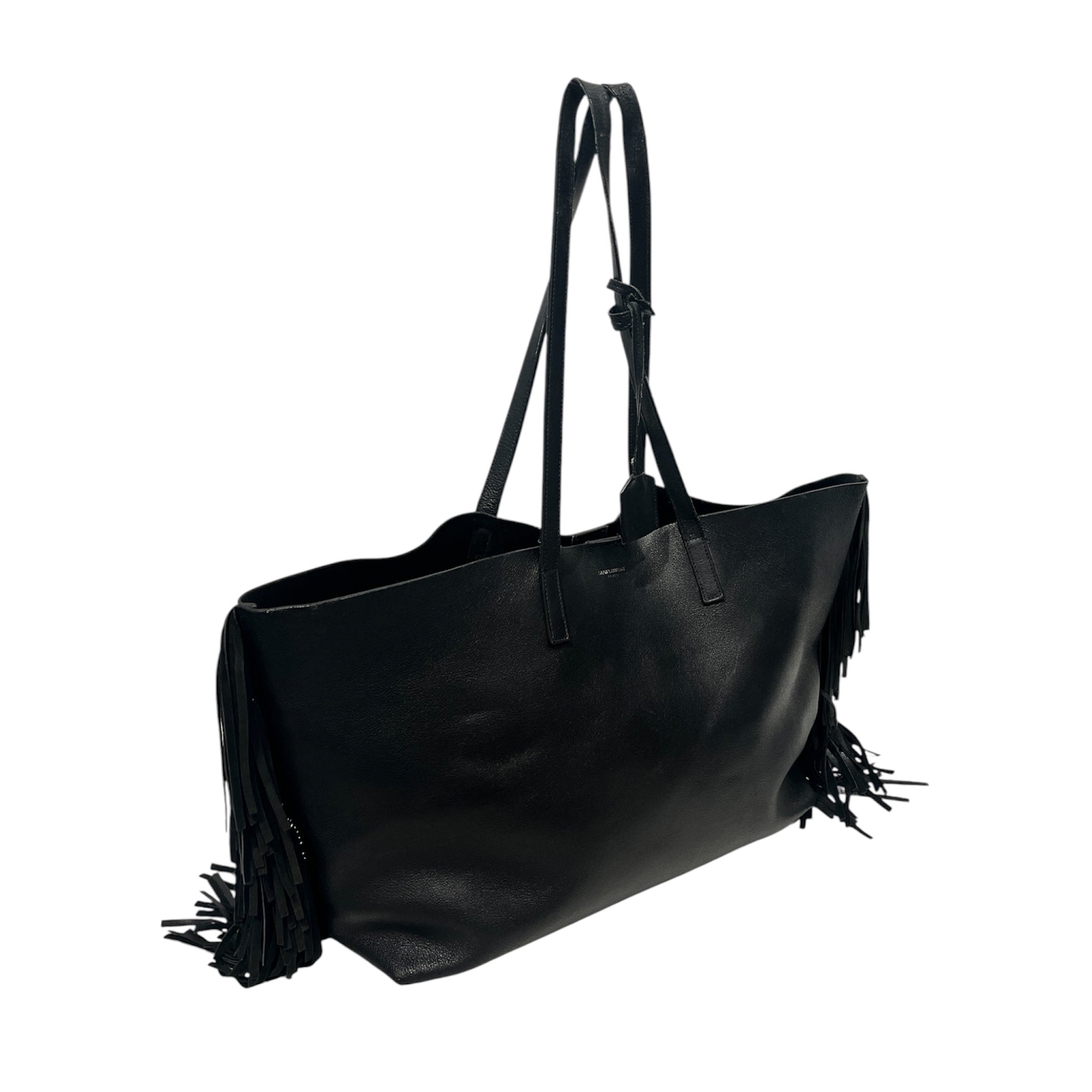 SAINT LAURENT/Tote Bag/Leather/BLK/BLK FRINGE TOTE view 2