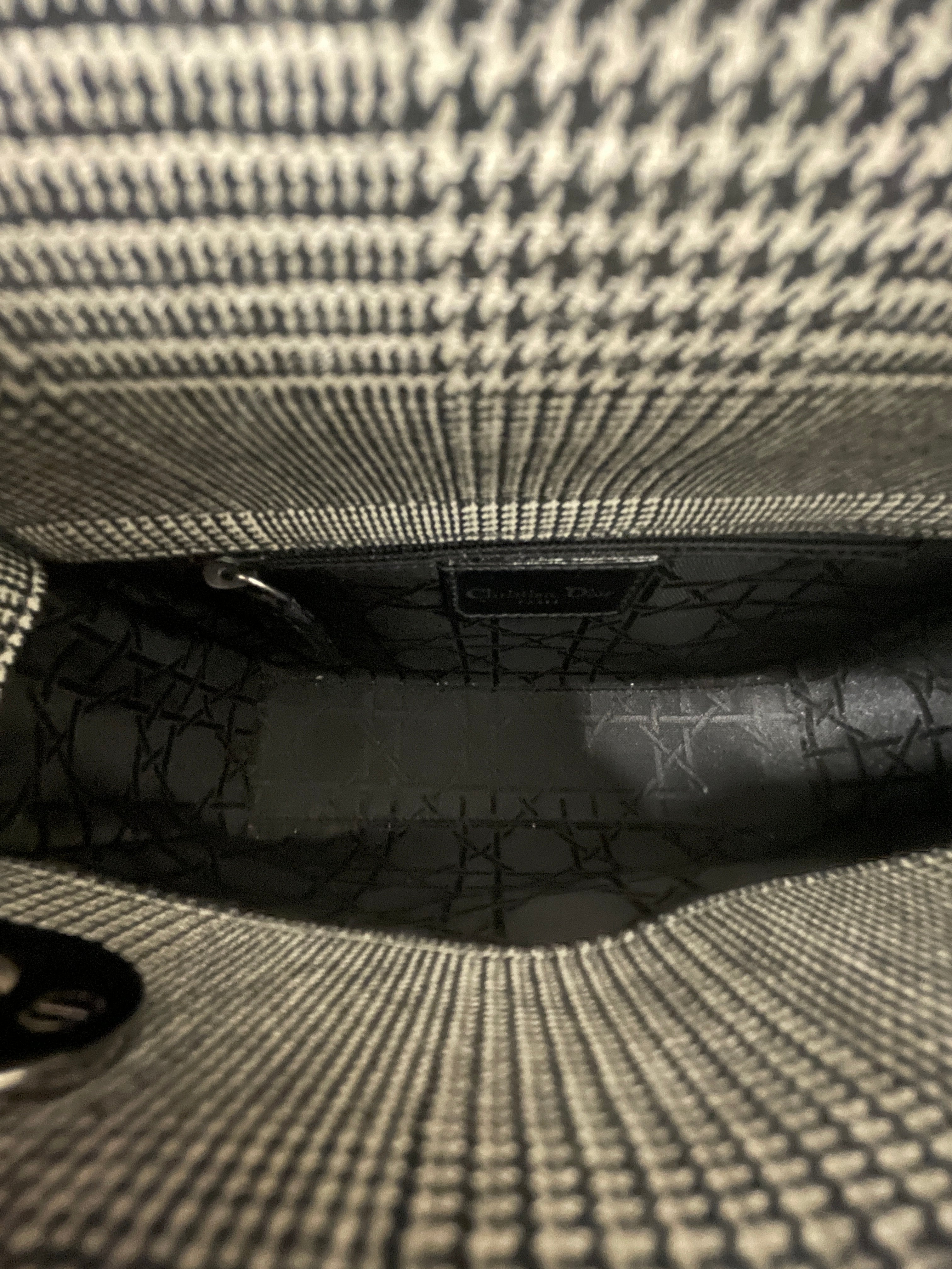 Christian Dior/Hand Bag/Plaid/GRY/HOUNDSTOOTH view 6