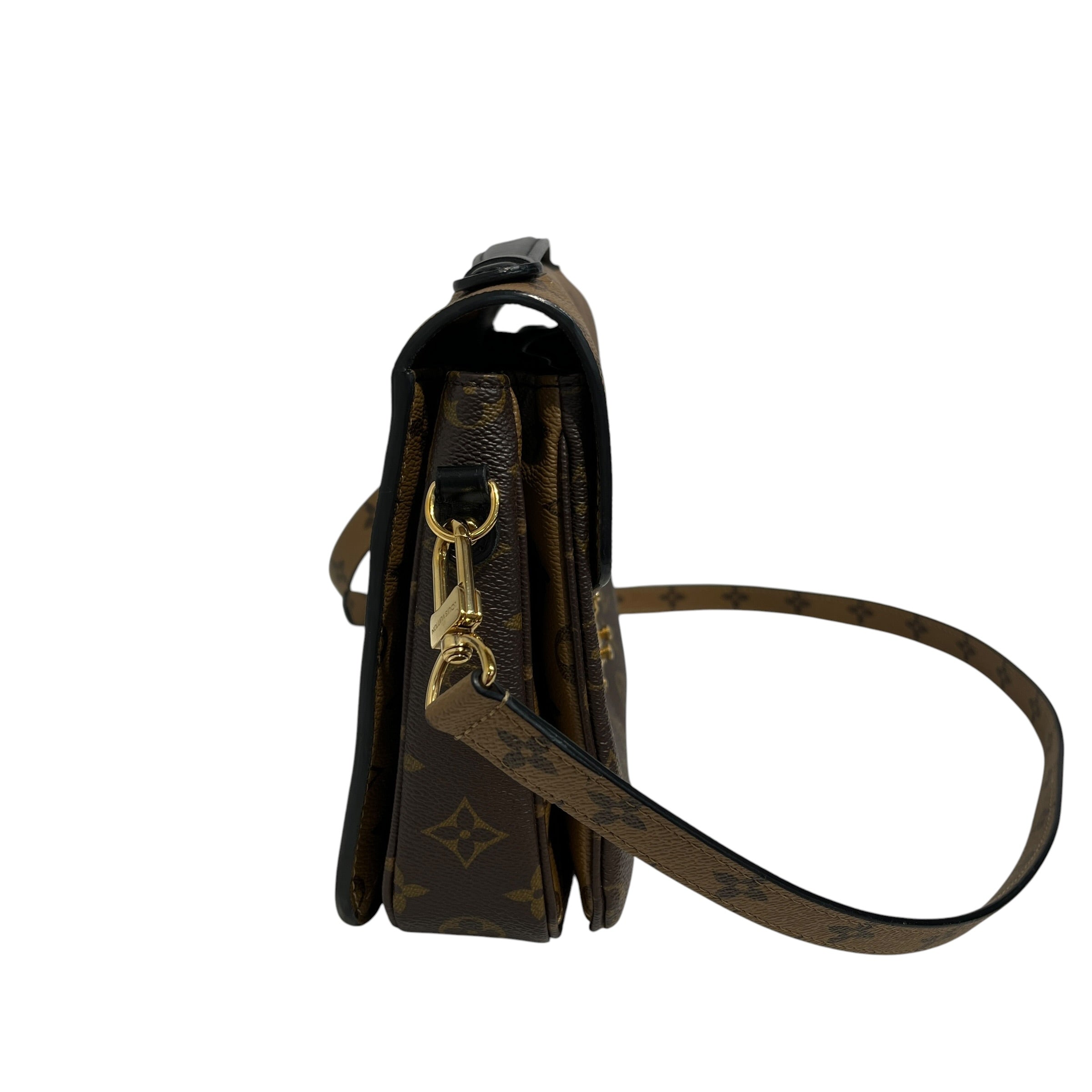 LOUIS VUITTON/Bag/Monogram/Leather/BRW/Pochette Metis view 3
