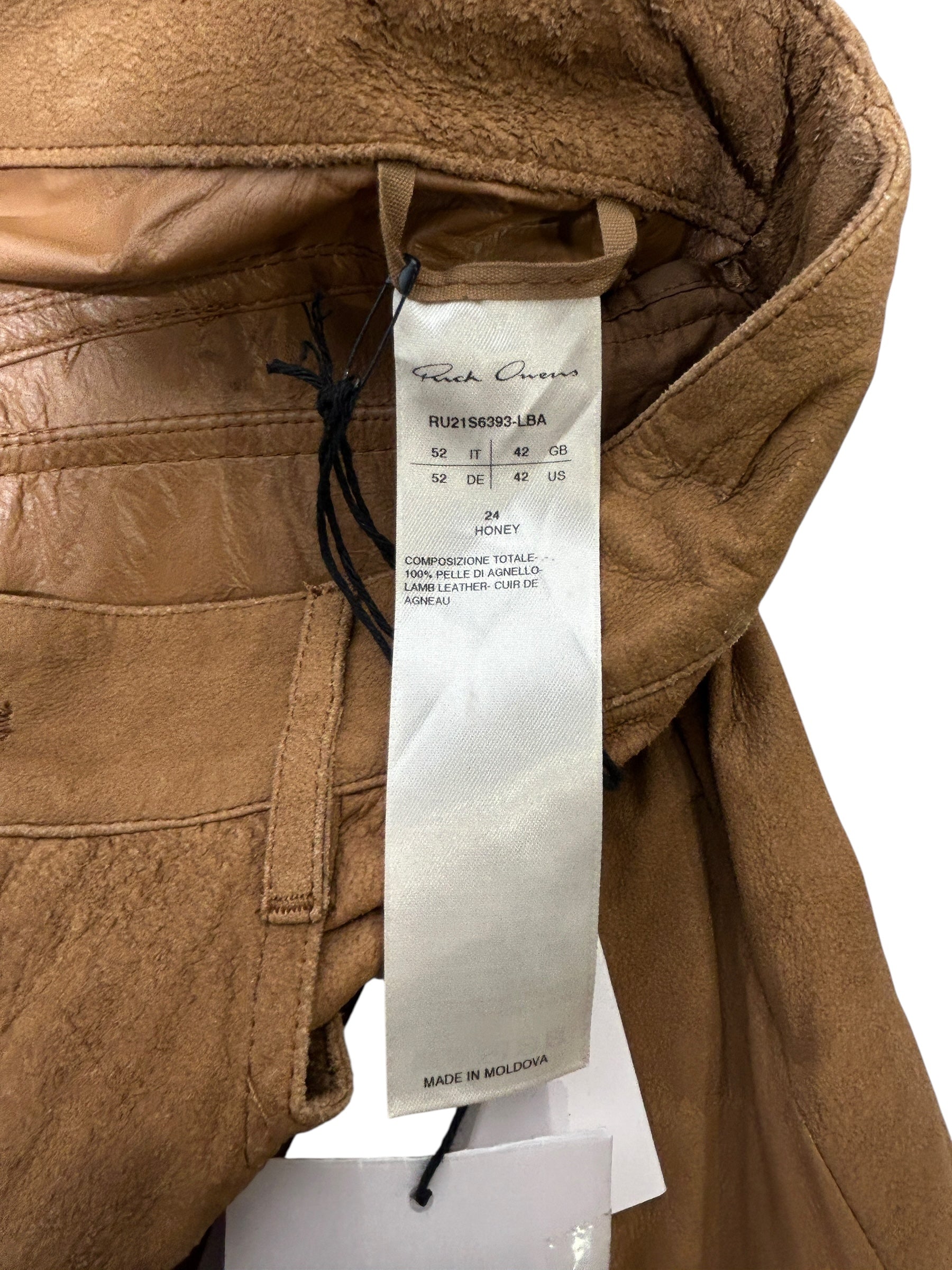 Rick Owens/Straight Pants/52/Leather/ORN/TYRONE CUT "HONEY" view 8
