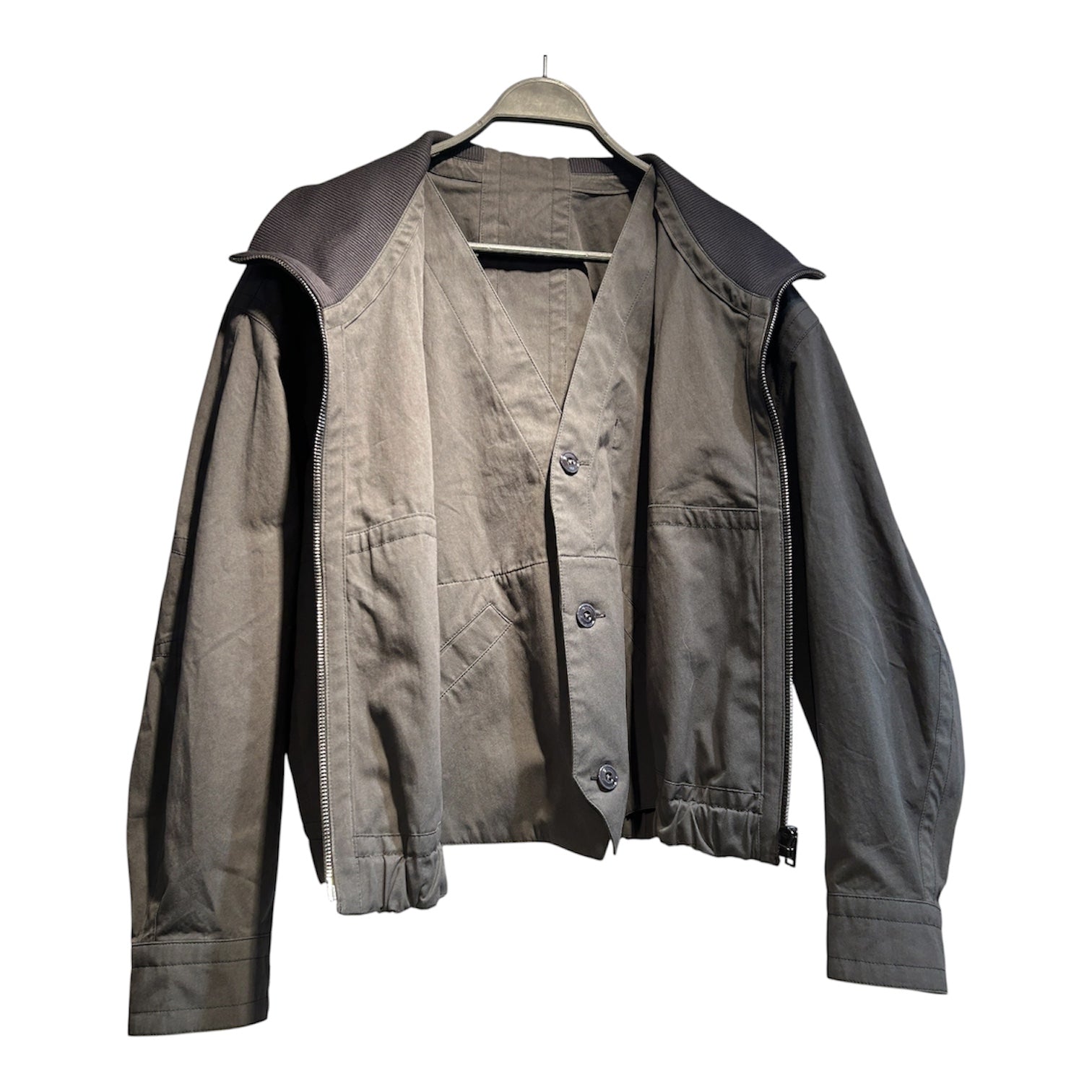 LEMAIRE/Jacket/42/Cotton/GRY/Double Layer Blouson Jacket view 5