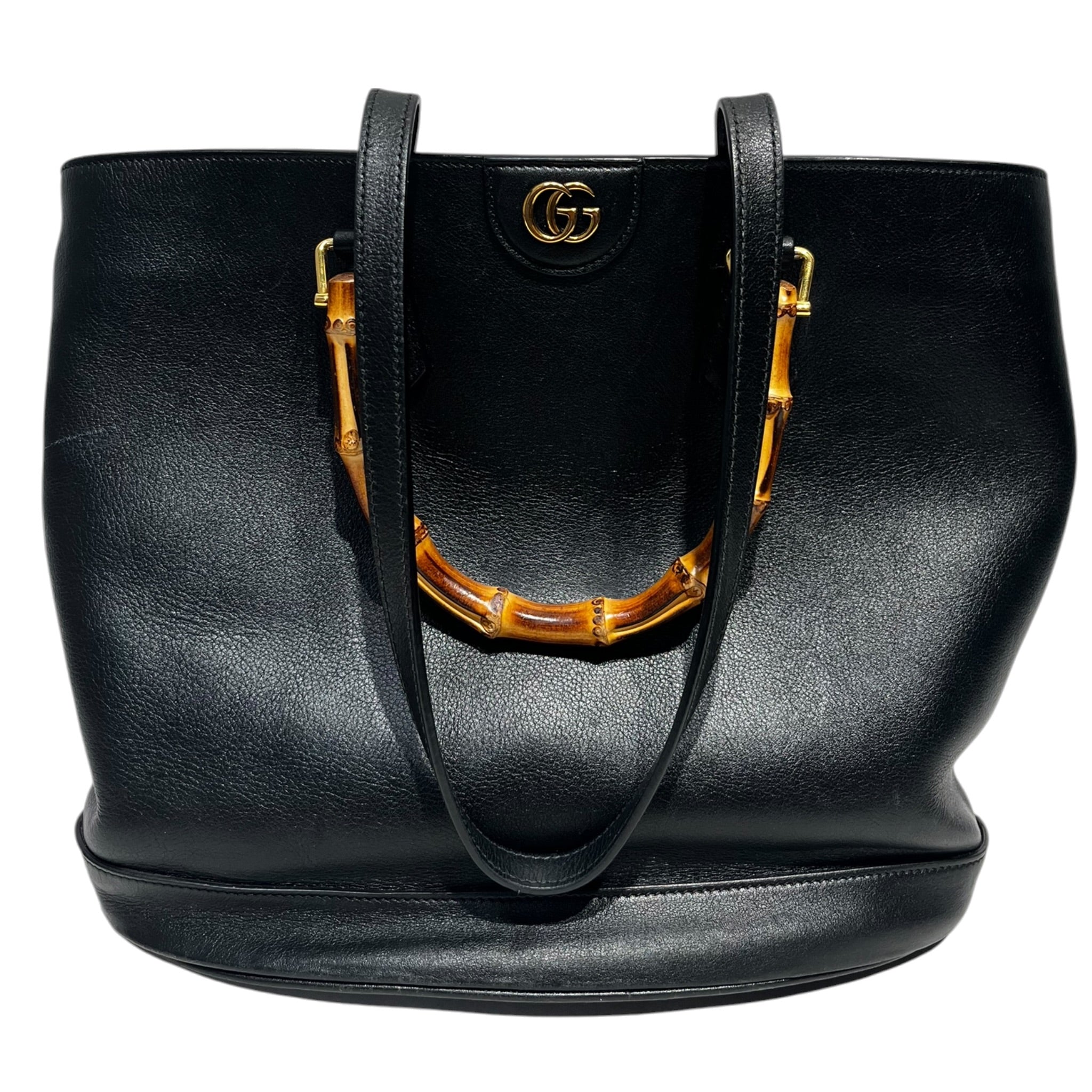 GUCCI/Tote Bag/Leather/BLK/Diana Tote Bamboo Handle view 1