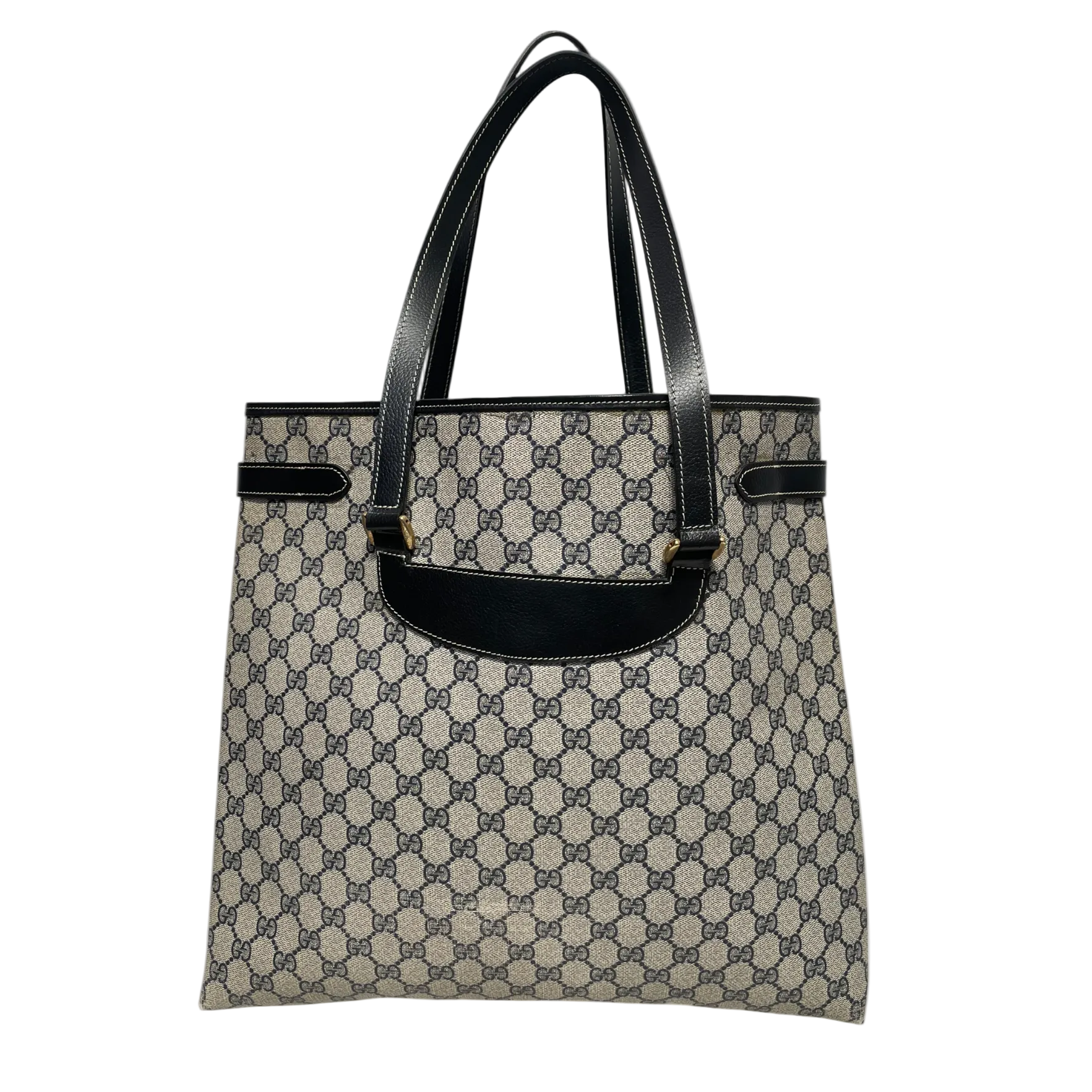 GUCCI/Vintage/Tote Bag/Monogram/GRY/GG Supreme Tote Monogram view 2
