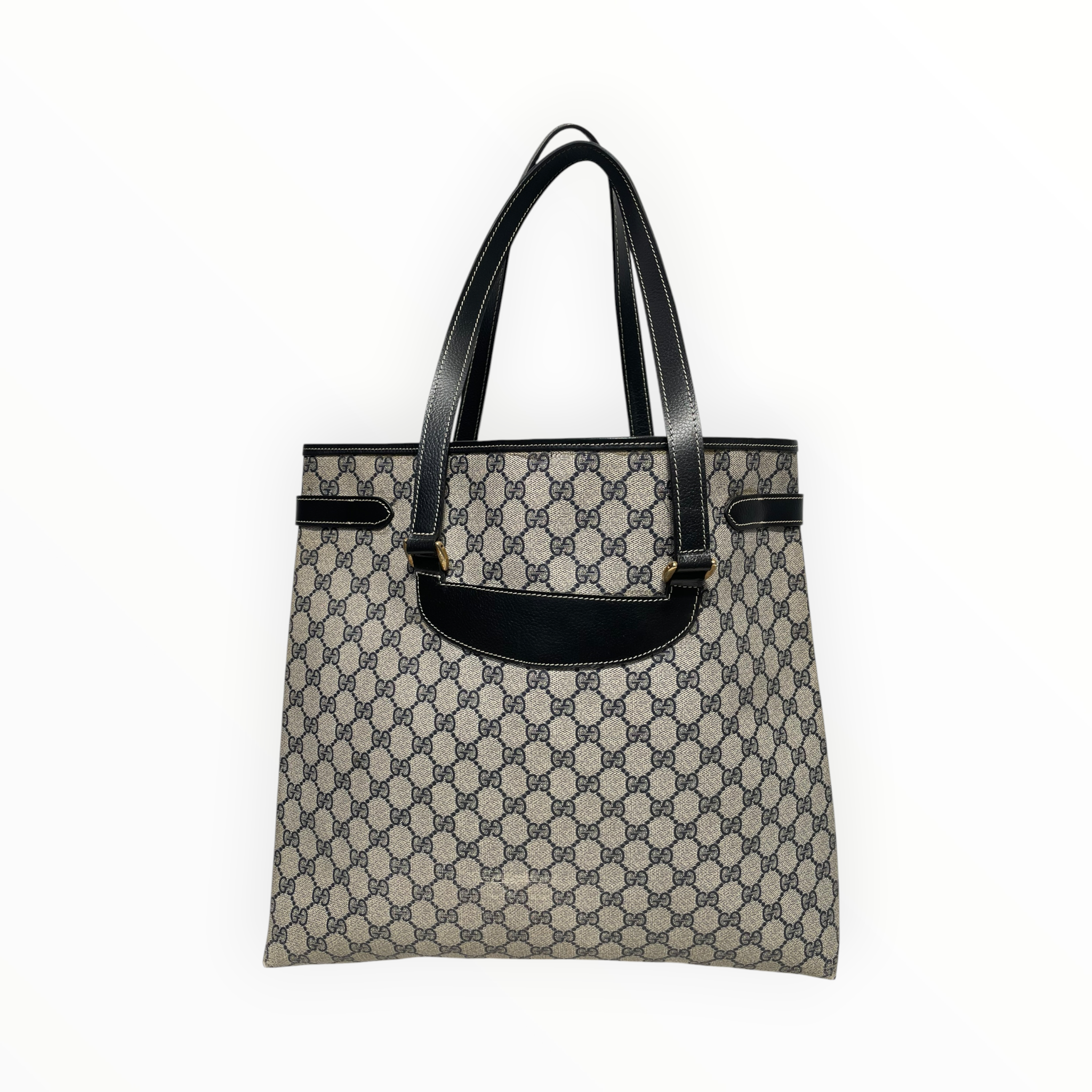 GUCCI/Vintage/Tote Bag/Monogram/GRY/GG Supreme Tote Monogram view 2