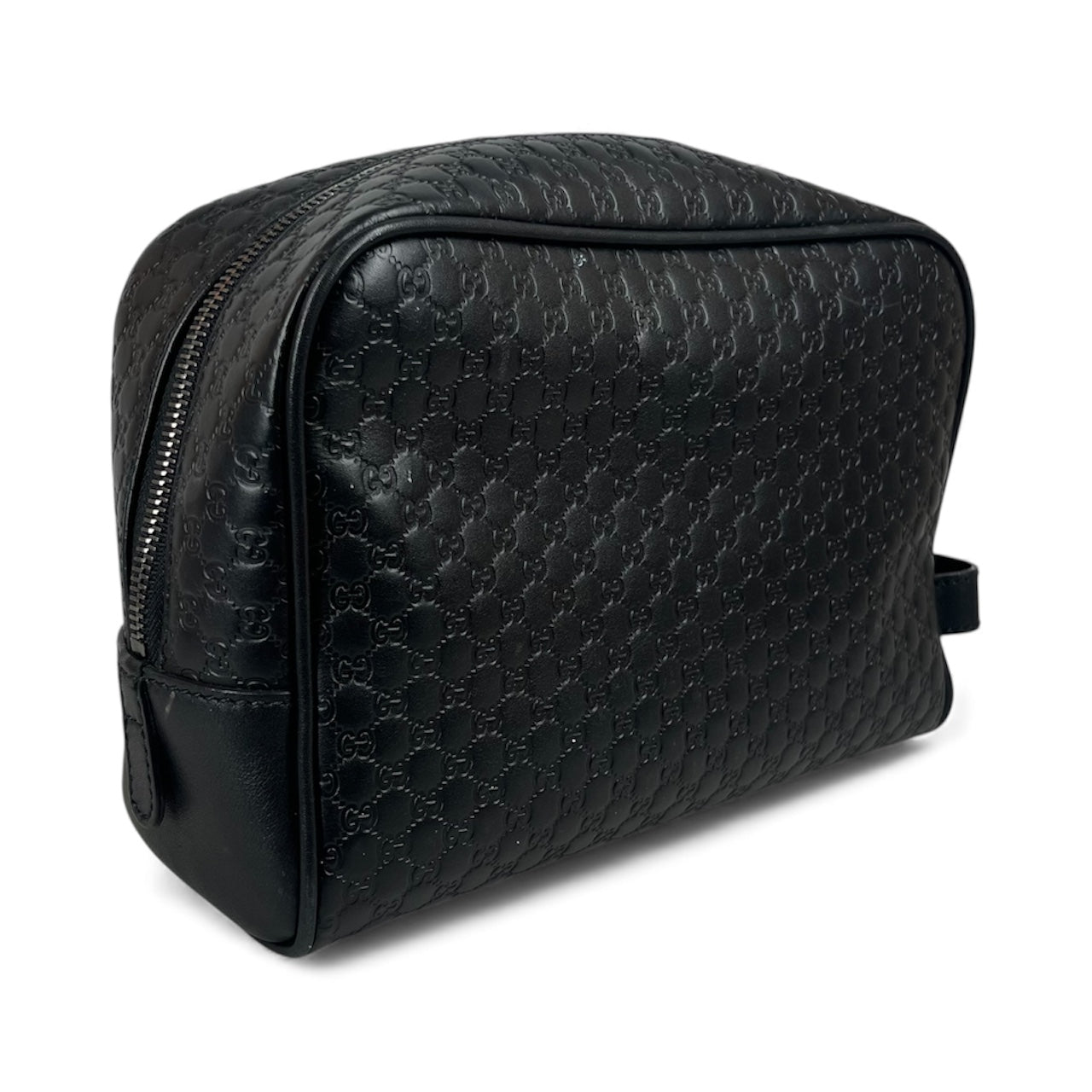 GUCCI/Pouch/Monogram/Leather/BLK/TOILETRY BAG view 2