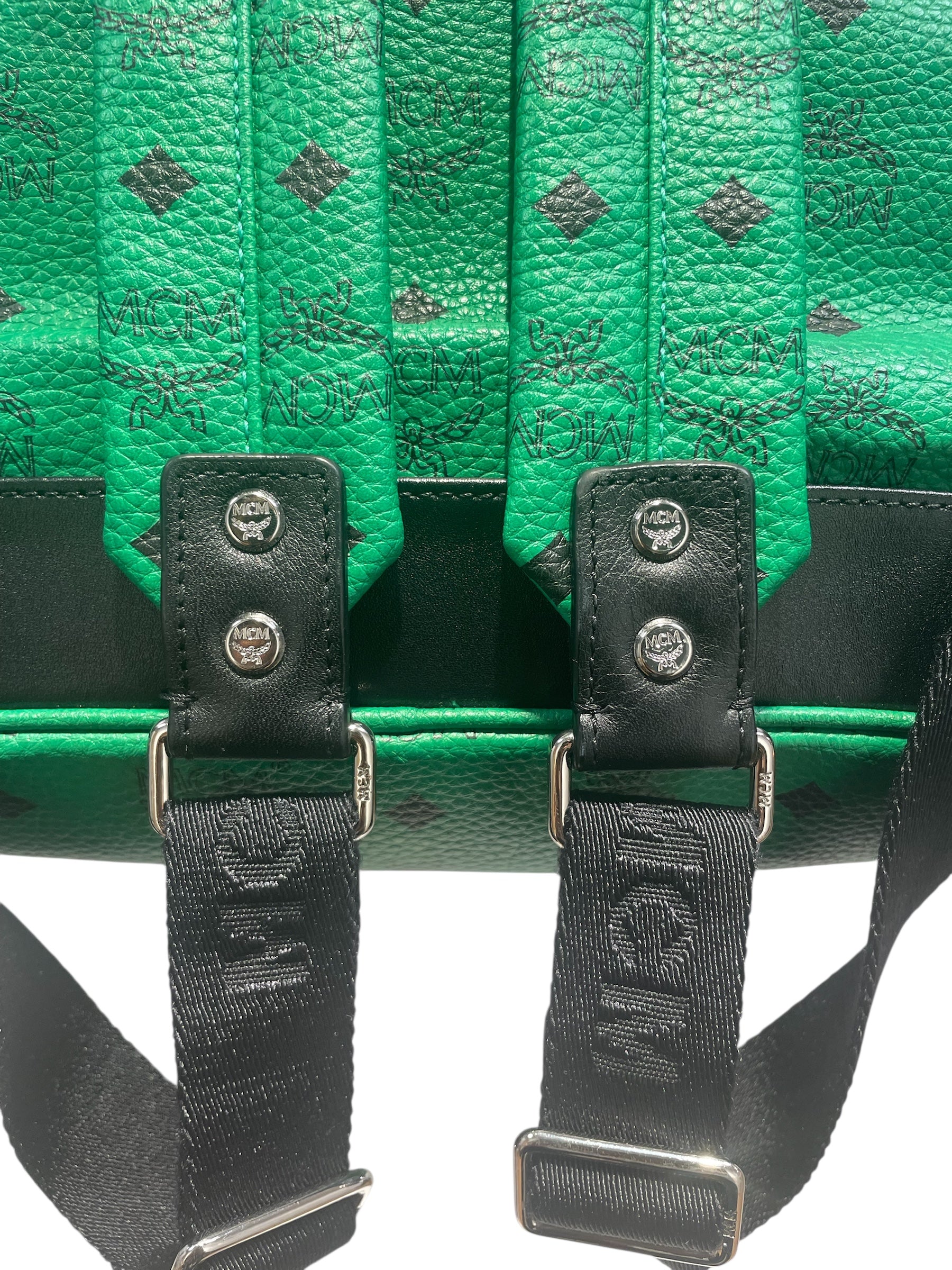 MCM/Backpack/Monogram/Leather/GRN/ view 4