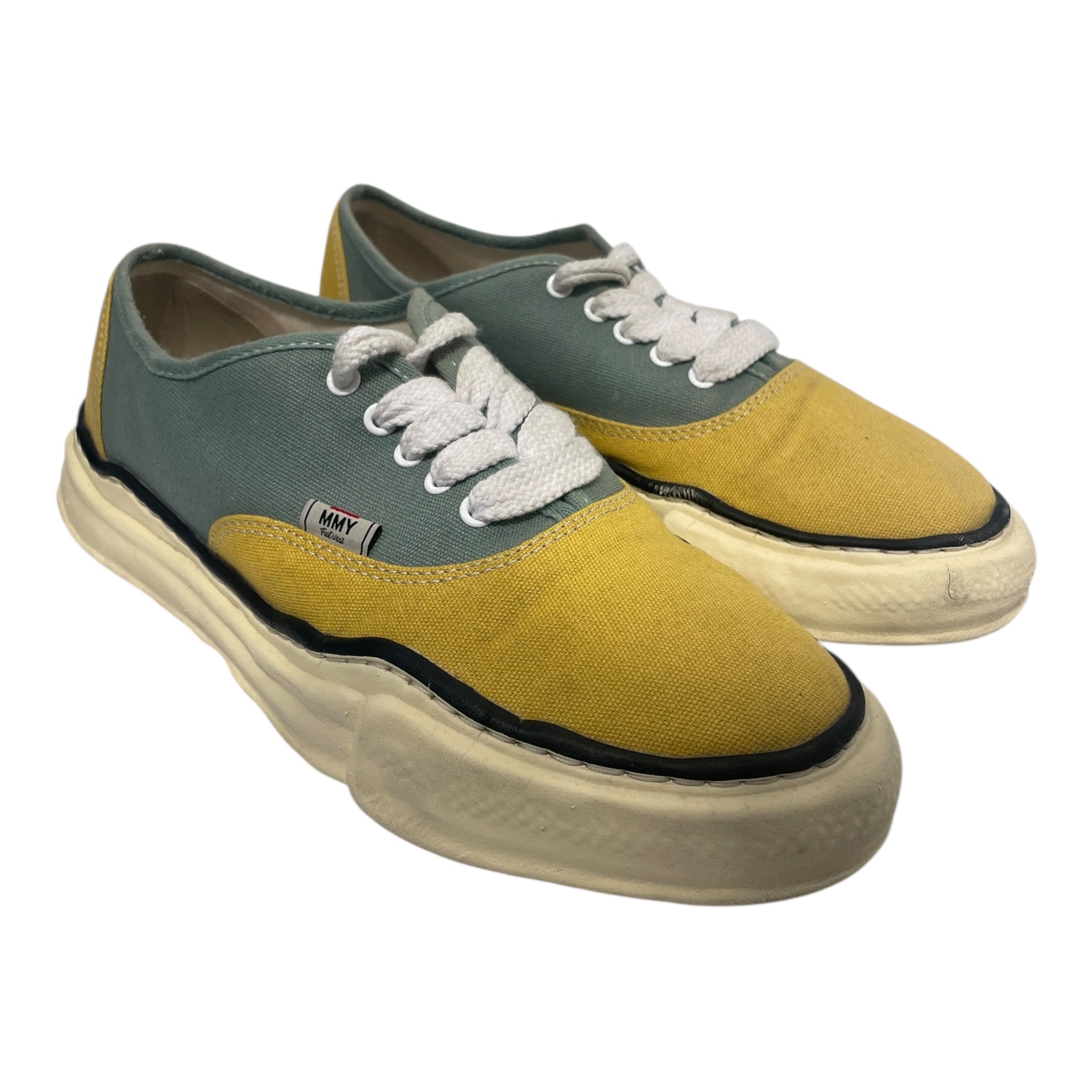 MIHARA YASUHIRO/Low-Sneakers/EU 46/Cotton/MLT/GREEN YELLOW/ WHITE LACES view 1