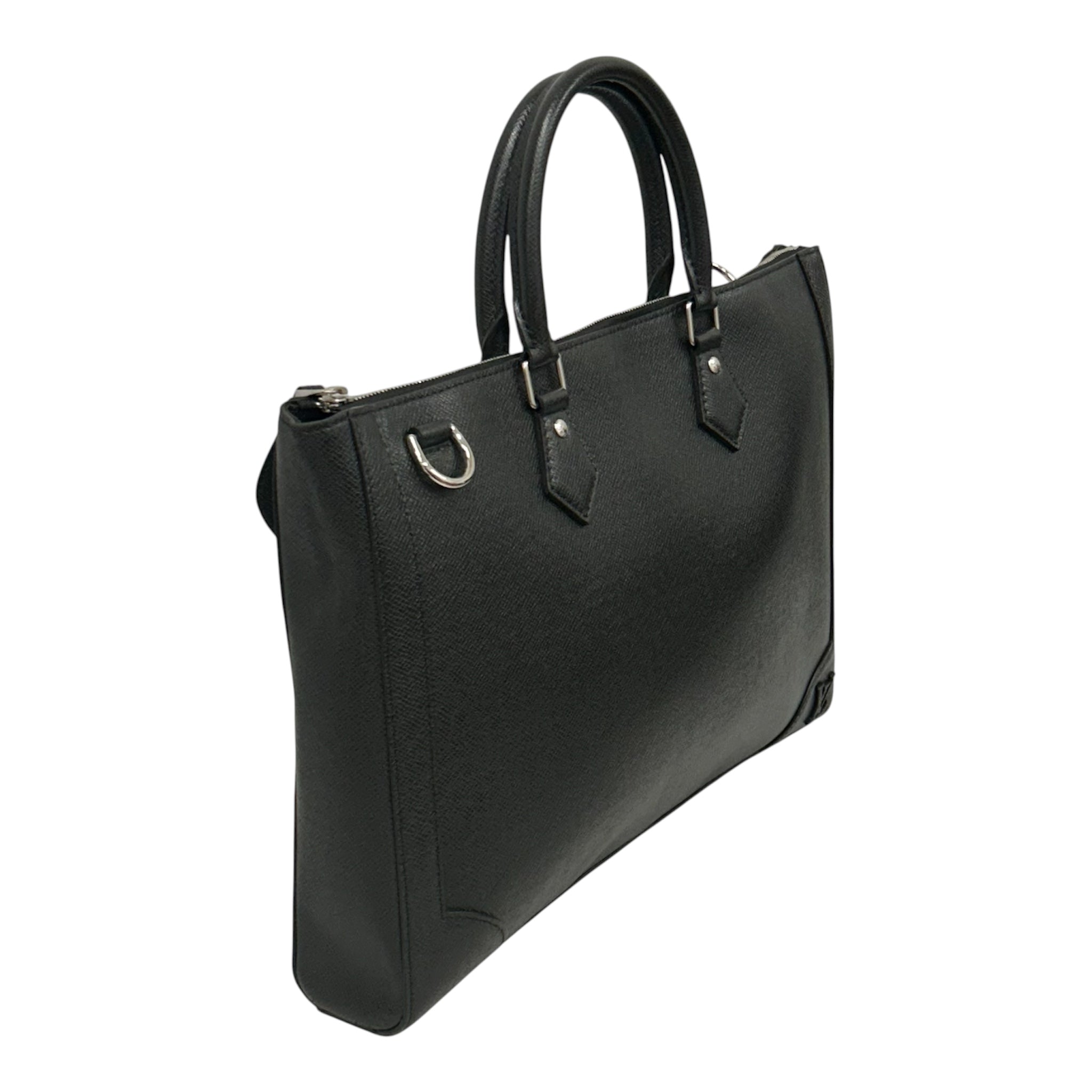 LOUIS VUITTON/Bag/Leather/BLK/SLIM BREIFCASE view 6