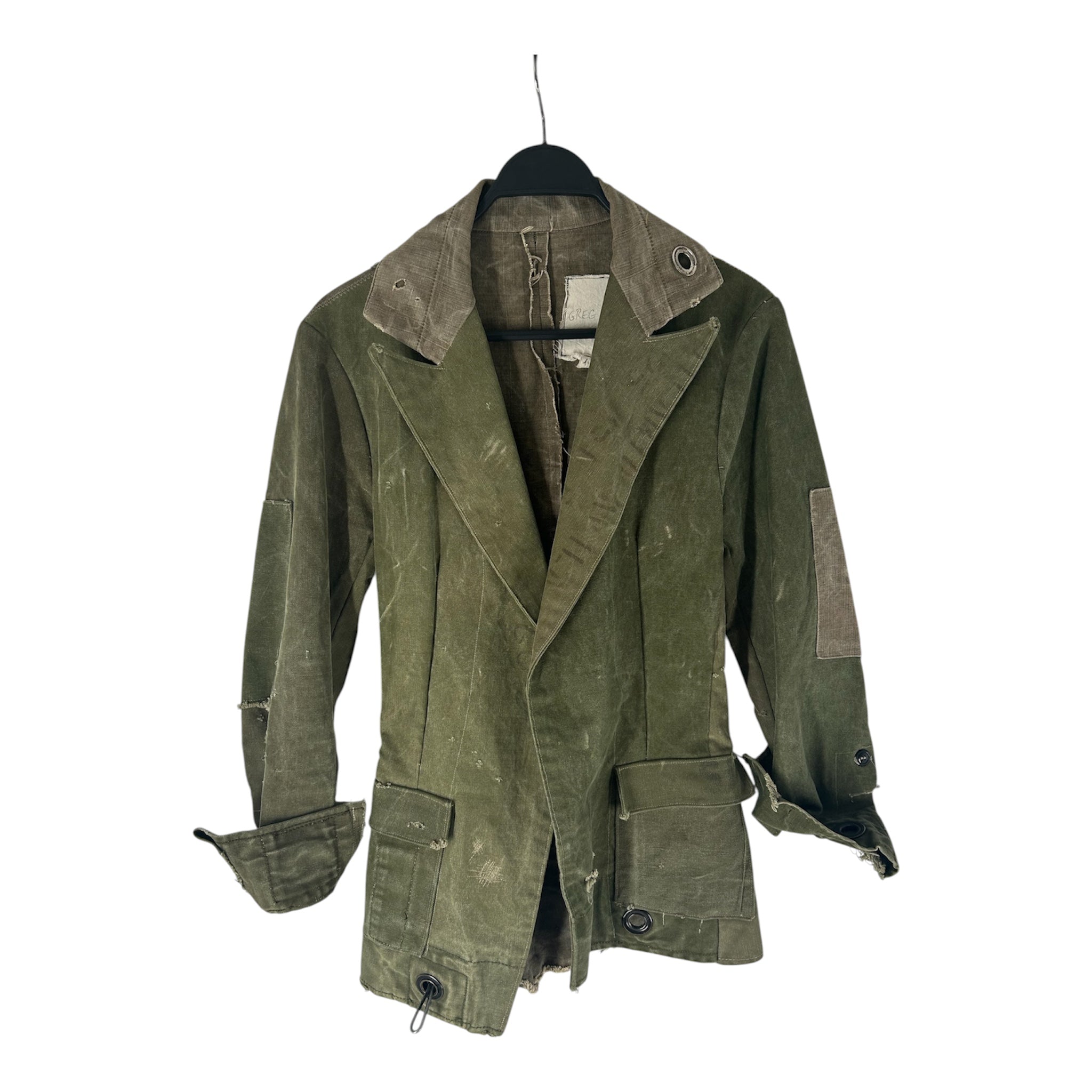 GREG LAUREN/Tailored Jkt/1/Cotton/KHK/military tent material view 1