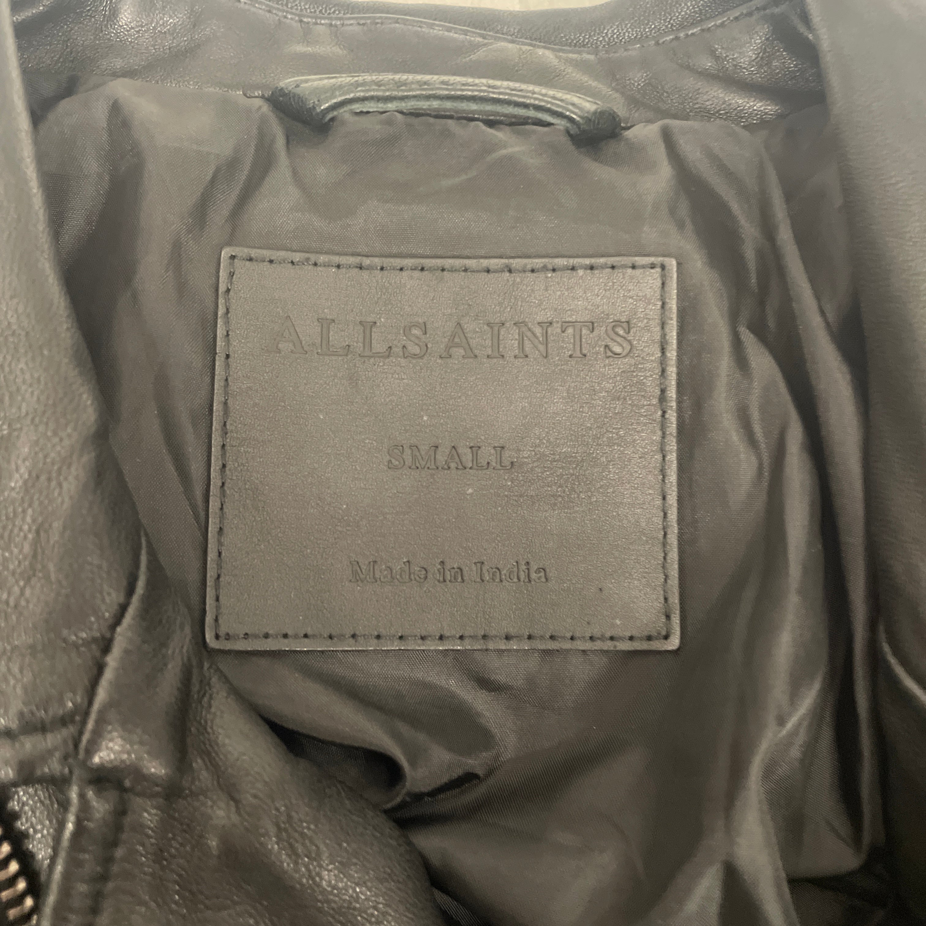 ALLSAINTS/Leather Jkt/S/Leather/BLK/Biker Style view 3