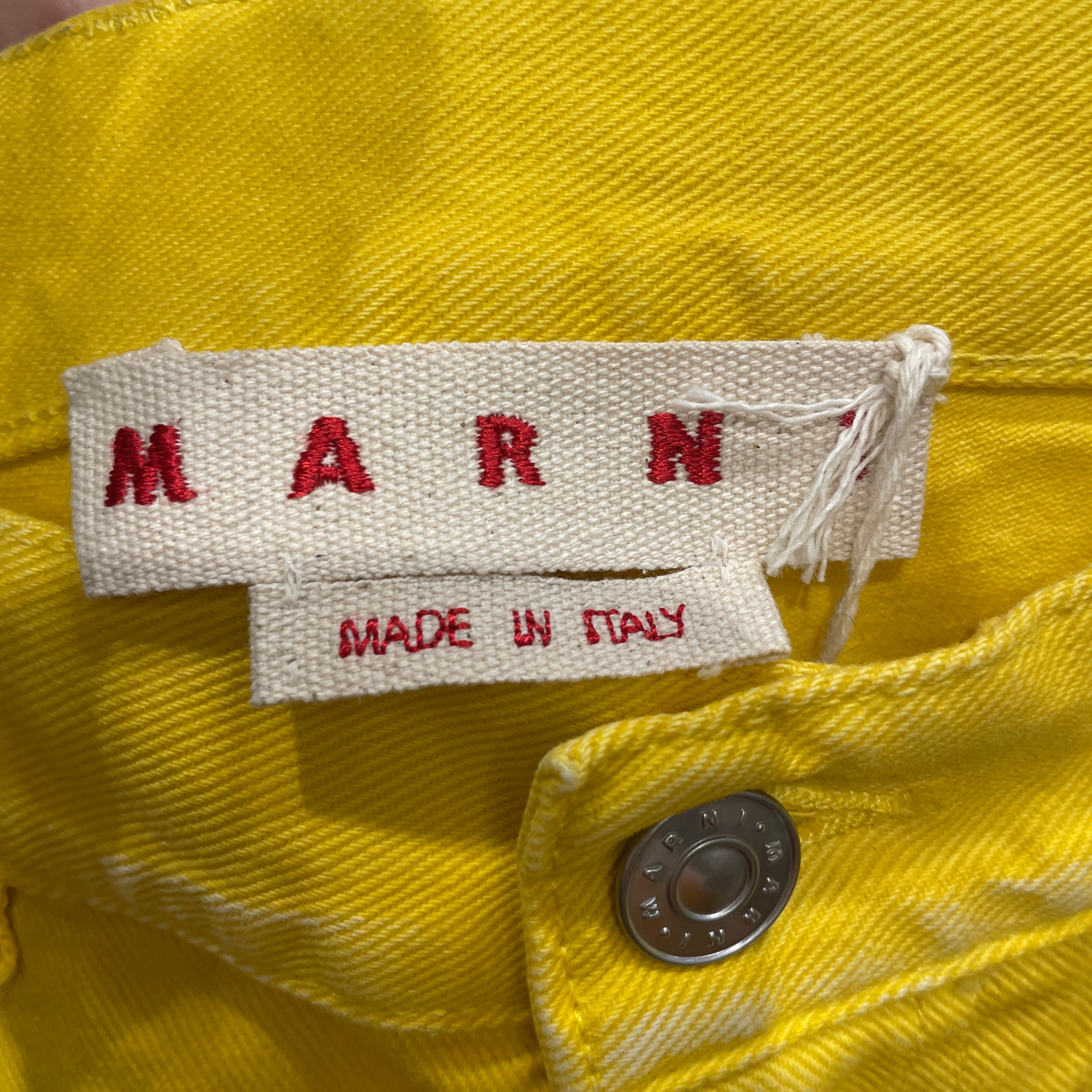 MARNI/Straight Pants/33/Denim/YEL/WASHED KNEE DENIM JEANS view 3