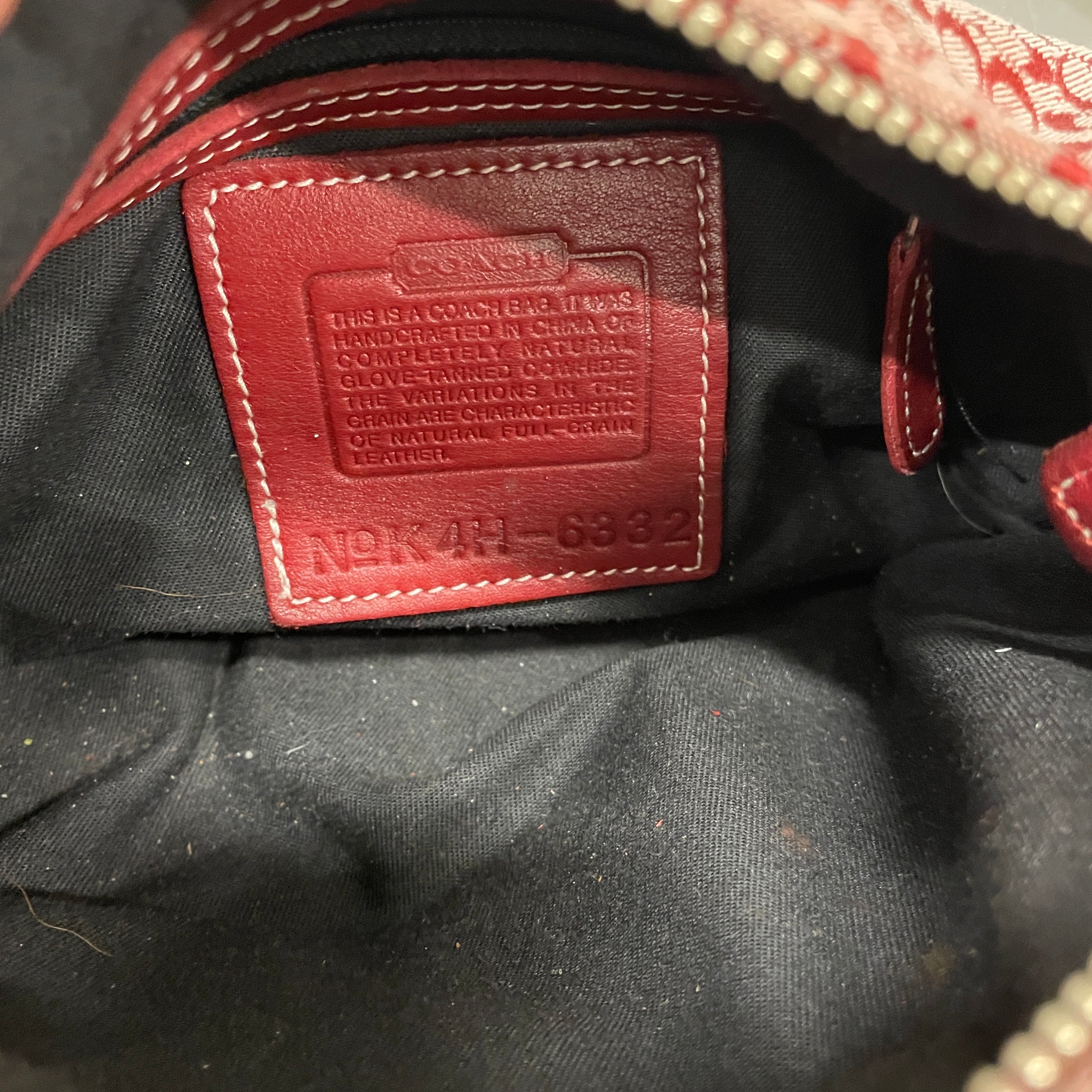 COACH/Hand Bag/Monogram/Cotton/RED/MONOGRAM DEMI view 3