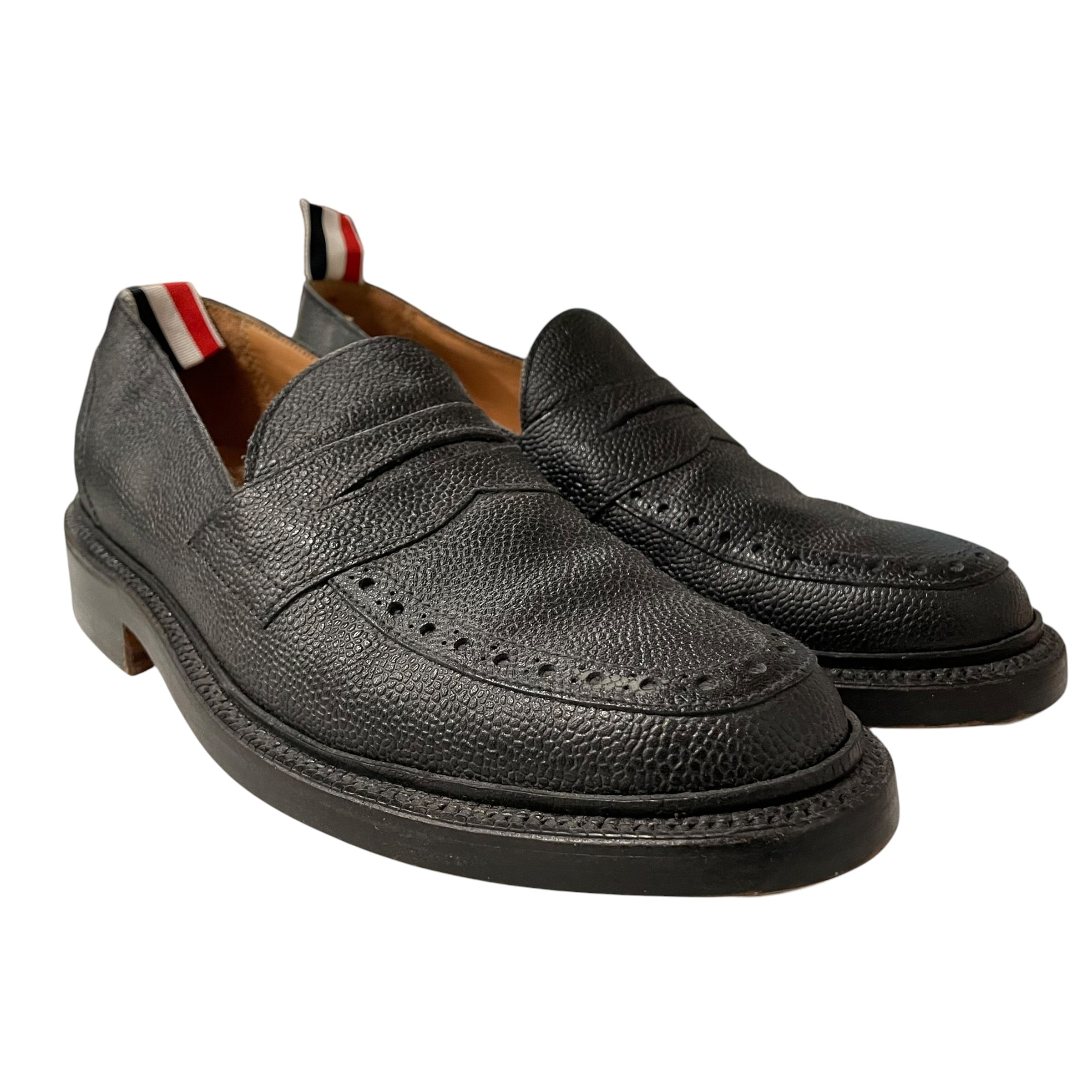 THOM BROWNE. NEW YORK/Loafers/EU 40/BLK/PEBBLE GARIN PENNY LOAFER view 1