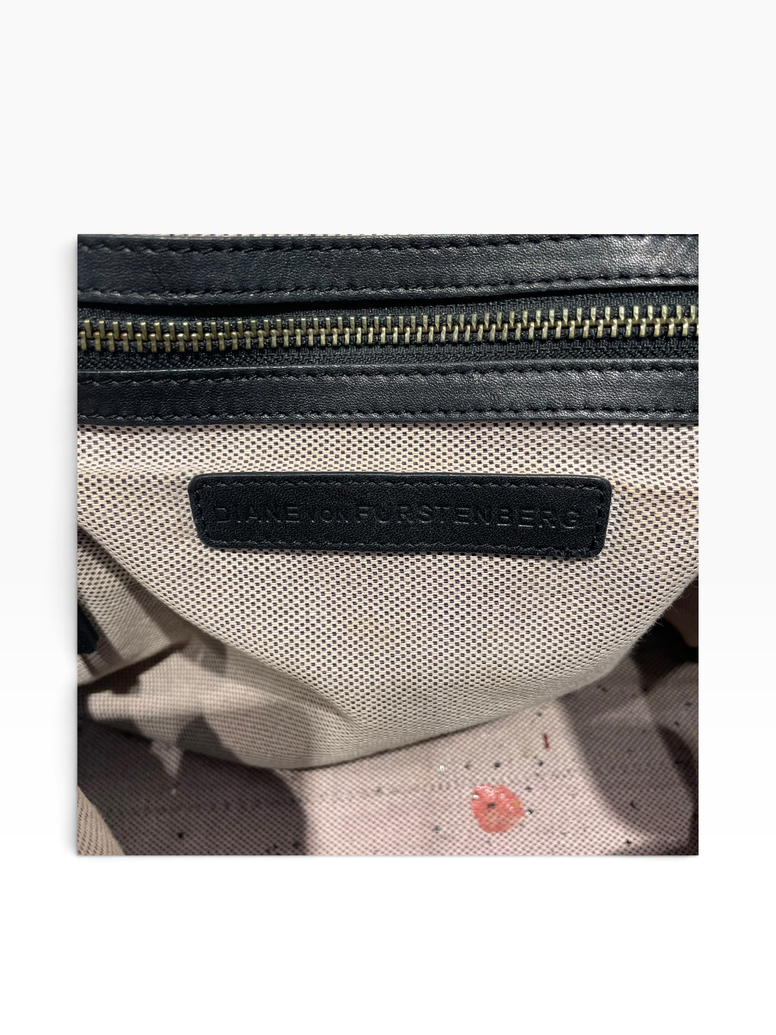 DIANE von FURSTENBERG/Cross Body Bag/Leather/BLK/wooven studded view 4