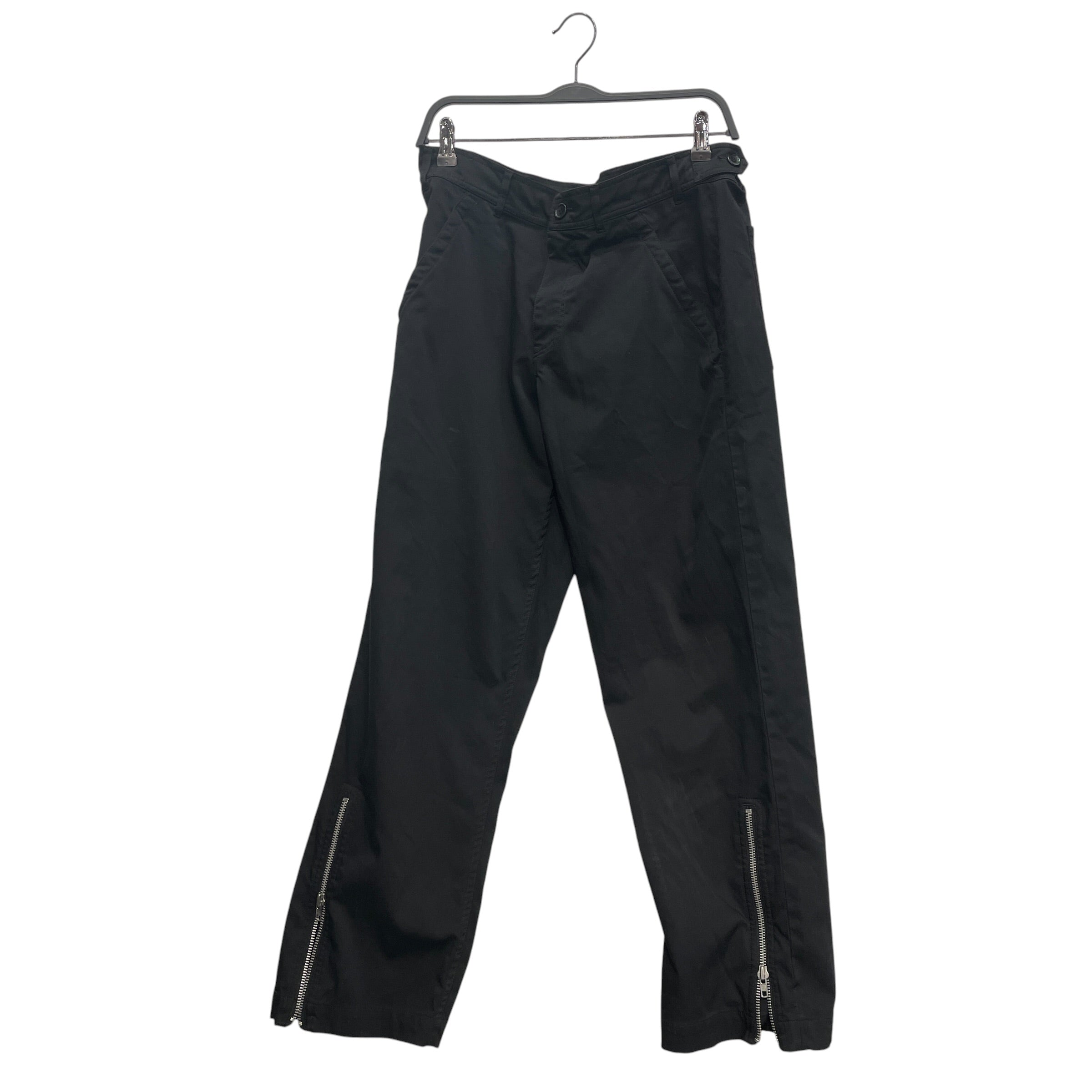 BLACK COMME des GARCONS/Pants/L/Cotton/BLK/BOTTOM ZIPPERS view 1
