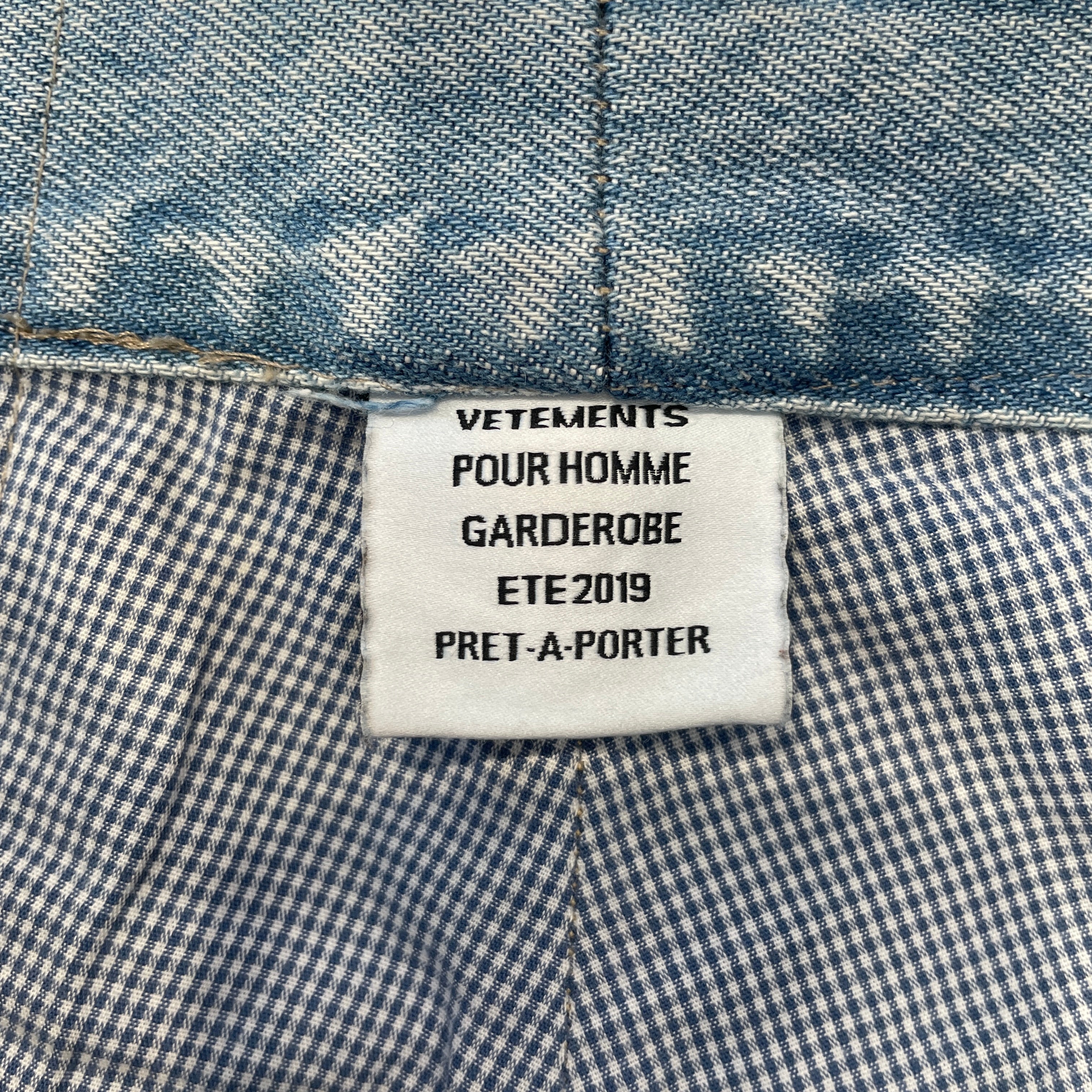 VETEMENTS/Levi's/Straight Pants/S/Denim/BLU/ETE2019 LASER CUT DENIM view 3