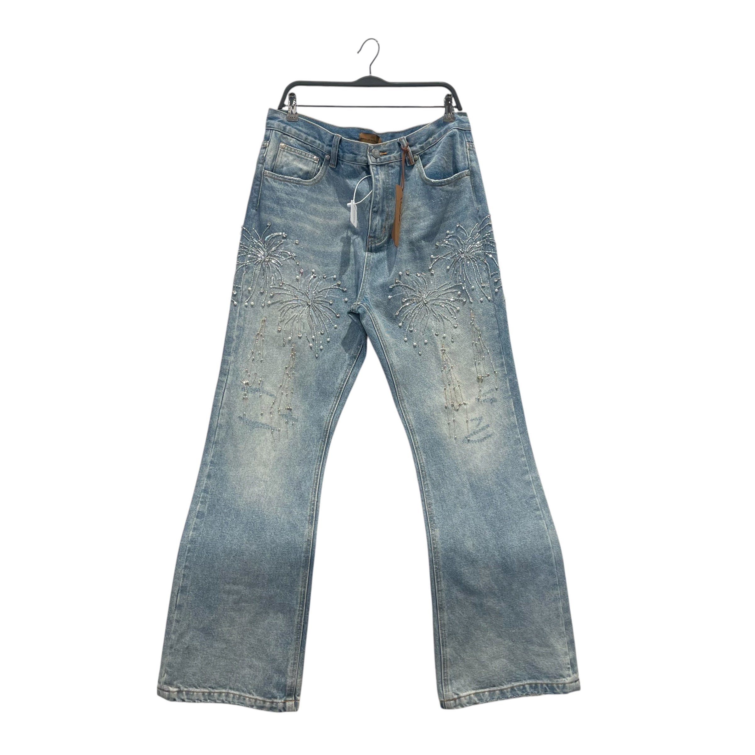 Birth Of Royal Child/Pants/XL/Cotton/BLU/Beaded Fireworks view 1