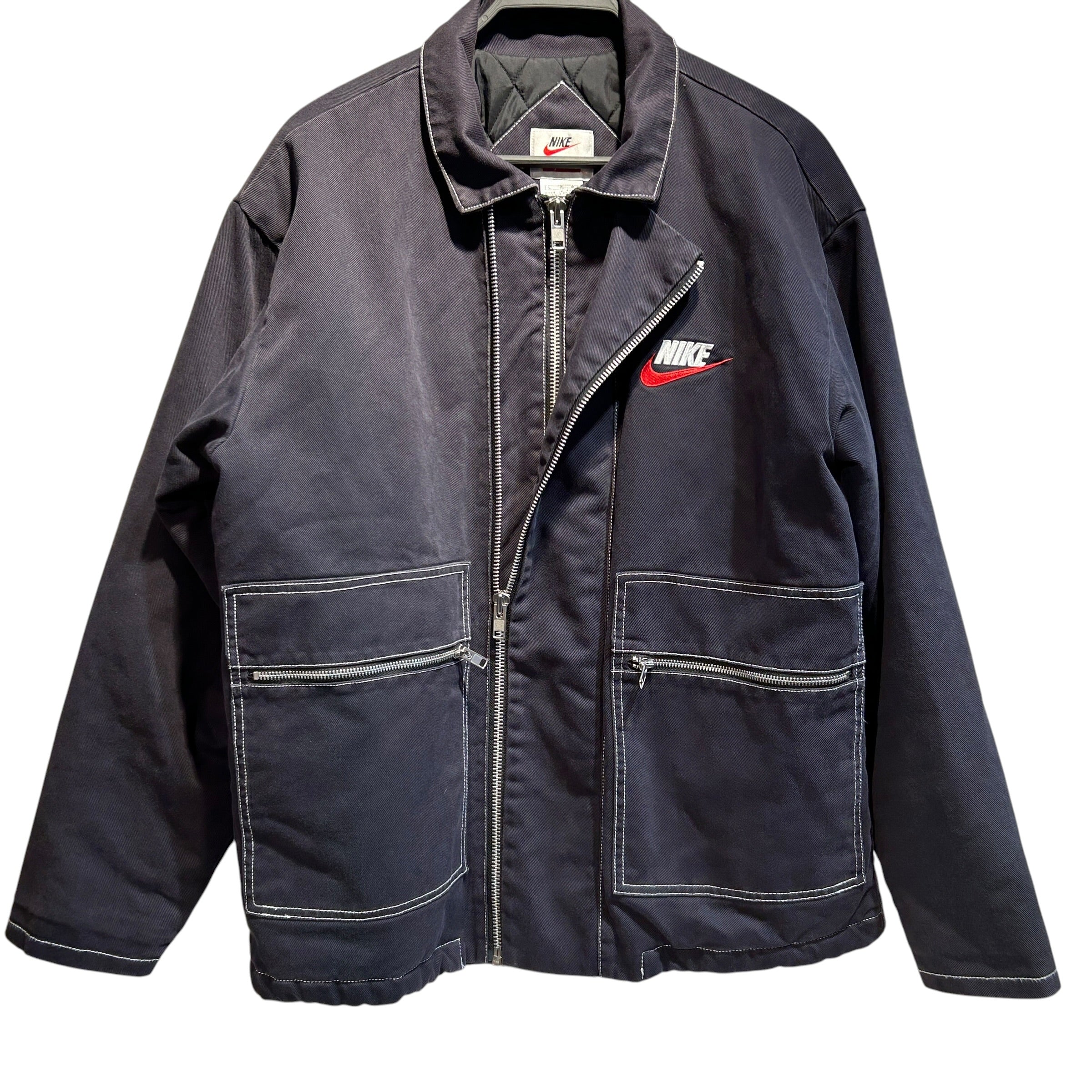 Supreme/NIKE/Quilted Jkt/L/Cotton/BLK/contrast stitch work jkt view 2