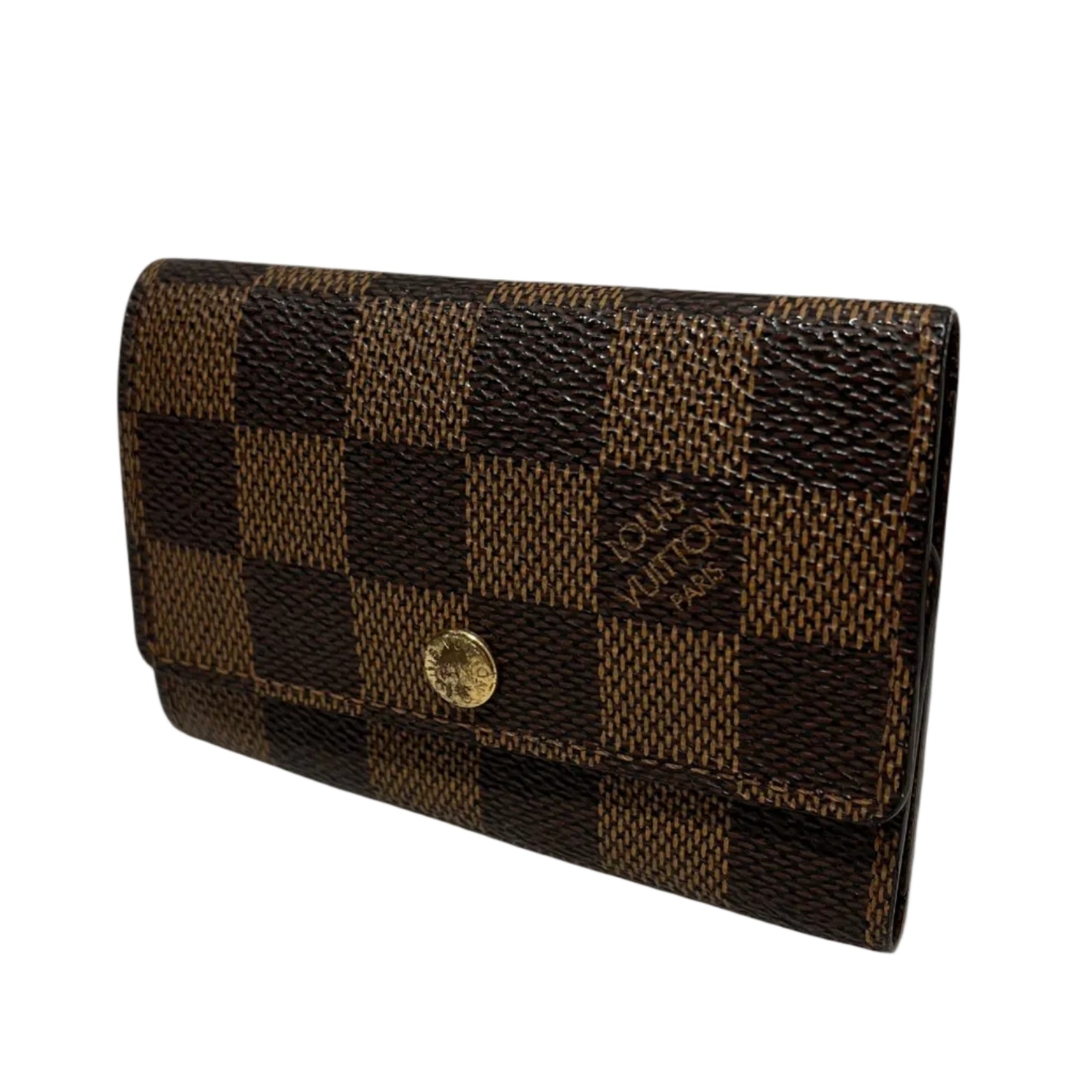 LOUIS VUITTON/Key Case/Monogram/Leather/BRW/L's/damier ebene key holder view 1