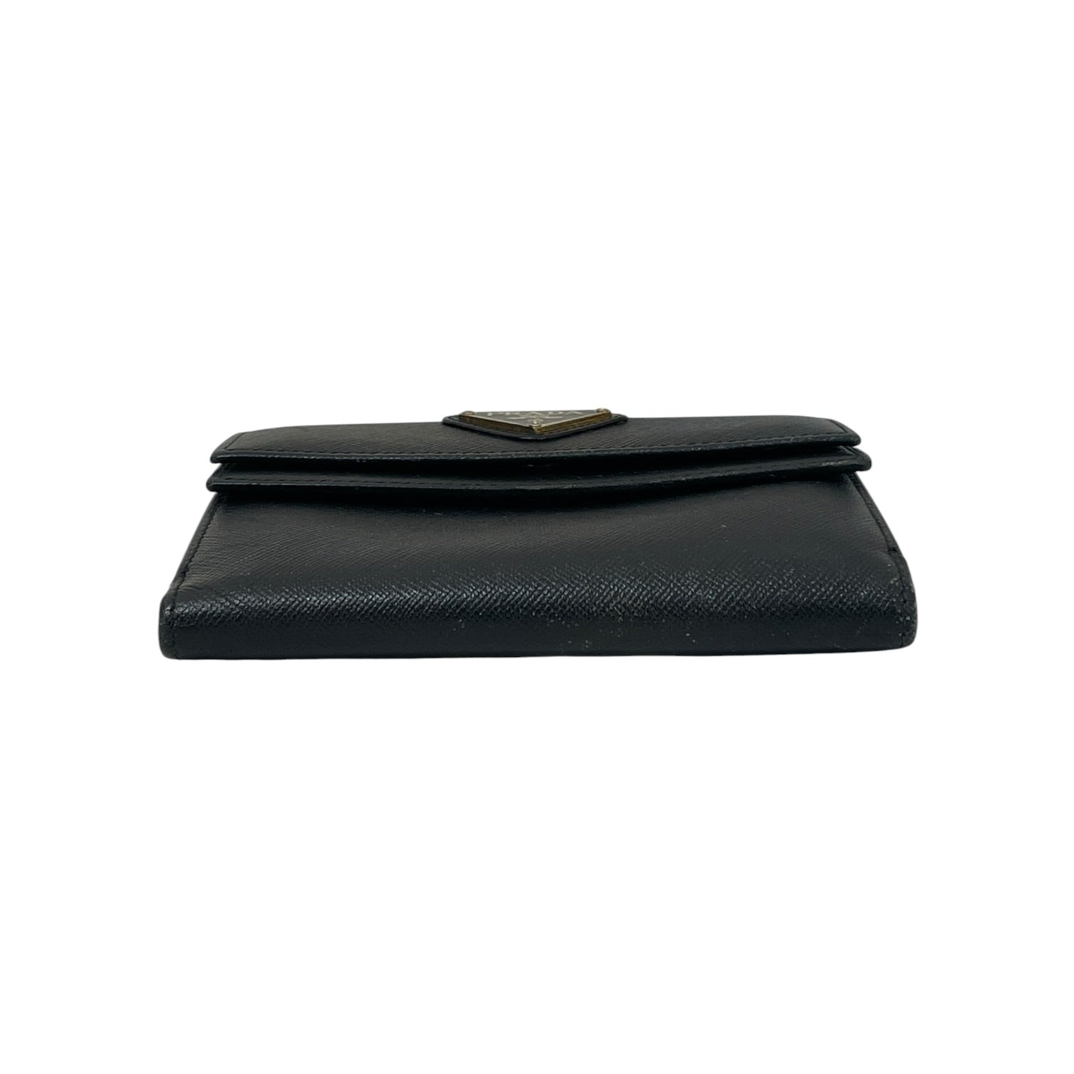 PRADA/Wallet/Leather/BLK/L's/Saffiano Crosshatch view 4