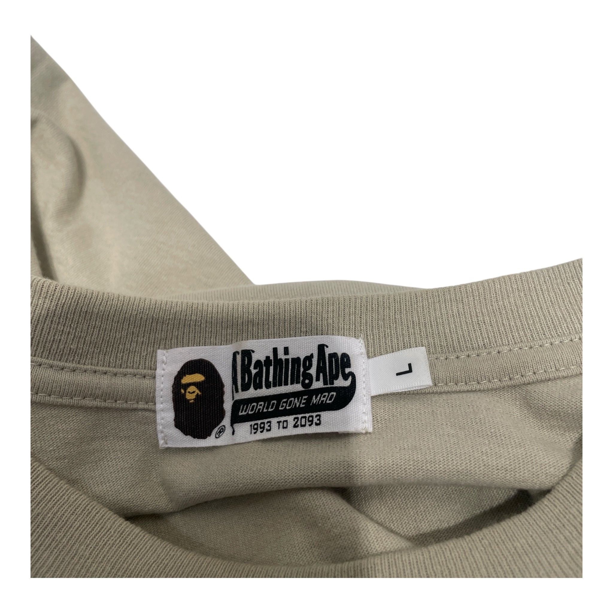A BATHING APE/T-Shirt/L/Cotton/BEG/head one point pocket view 3