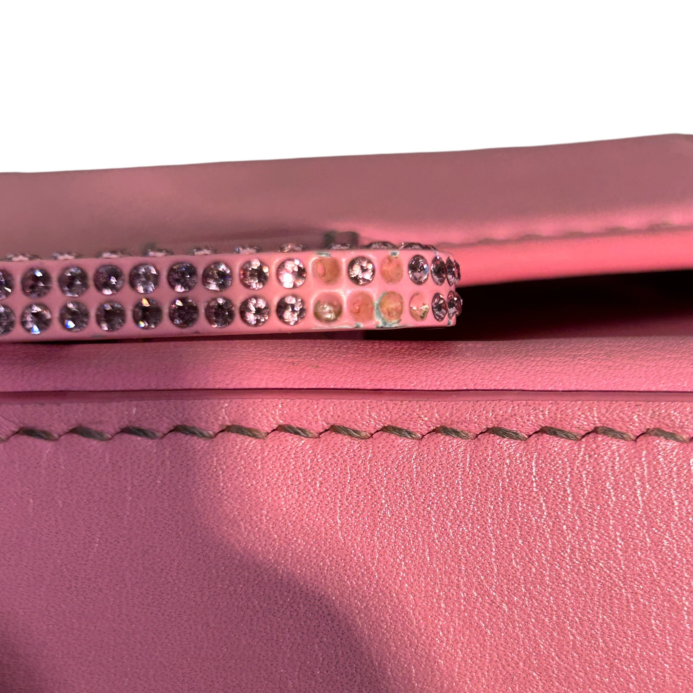 BALENCIAGA/Hand Bag/Leather/PNK/HOURGLASS RHINESTONE view 16