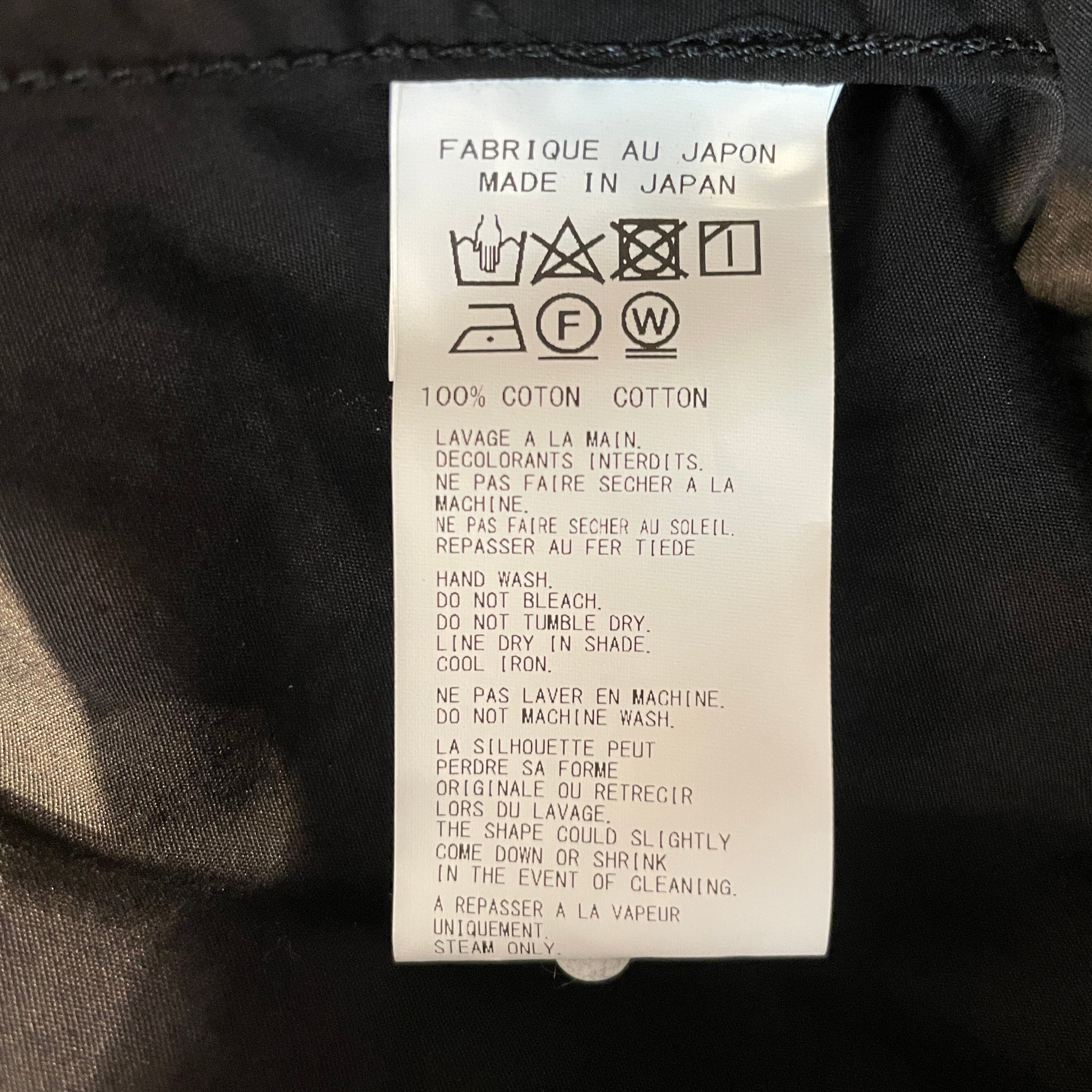 YOHJI YAMAMOTO/LS Shirt/3/BLK/ view 4