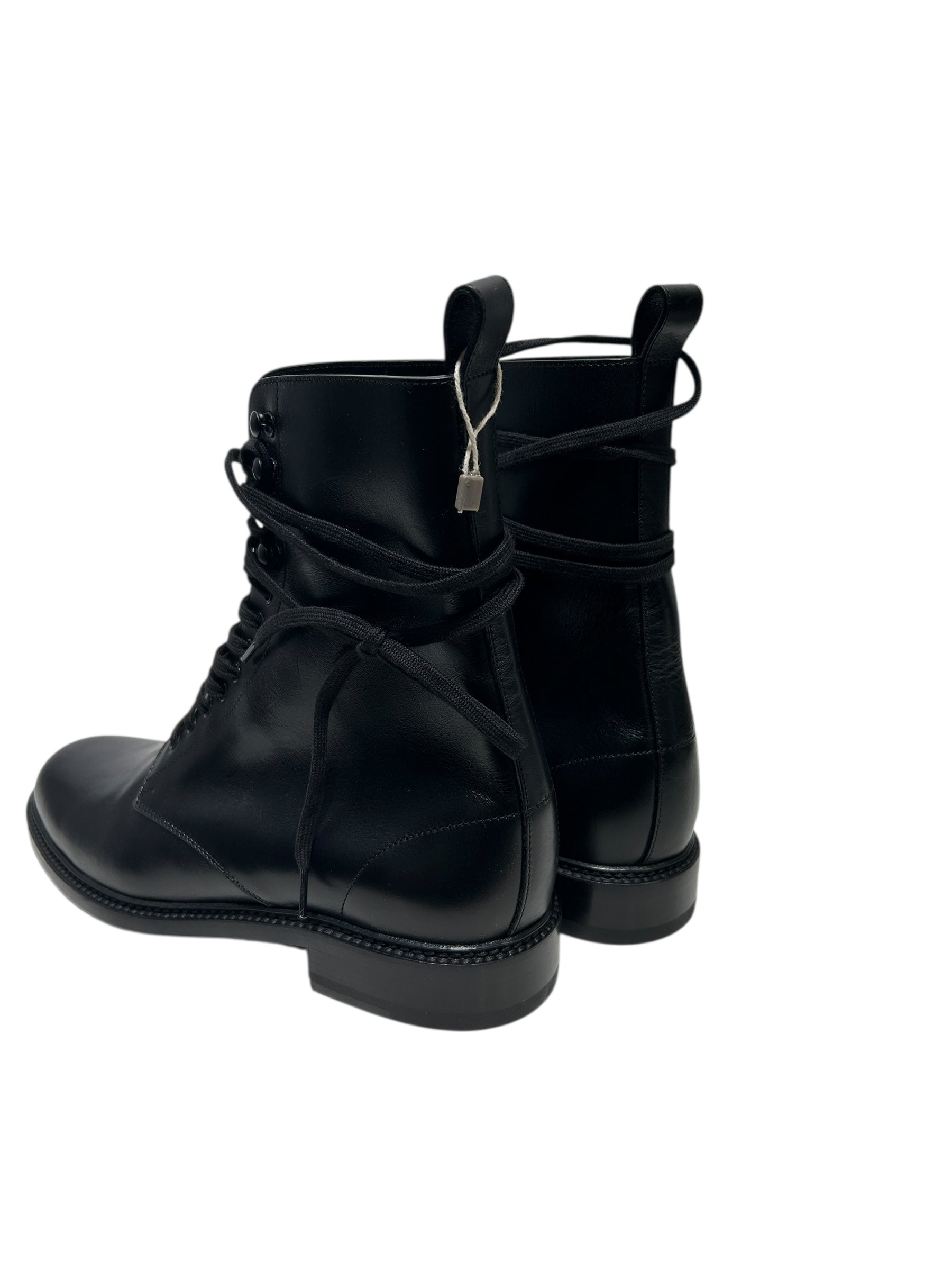 SAINT LAURENT/Boots/EU 42/Leather/BLK/LACE UP BLACK BOOTS view 2