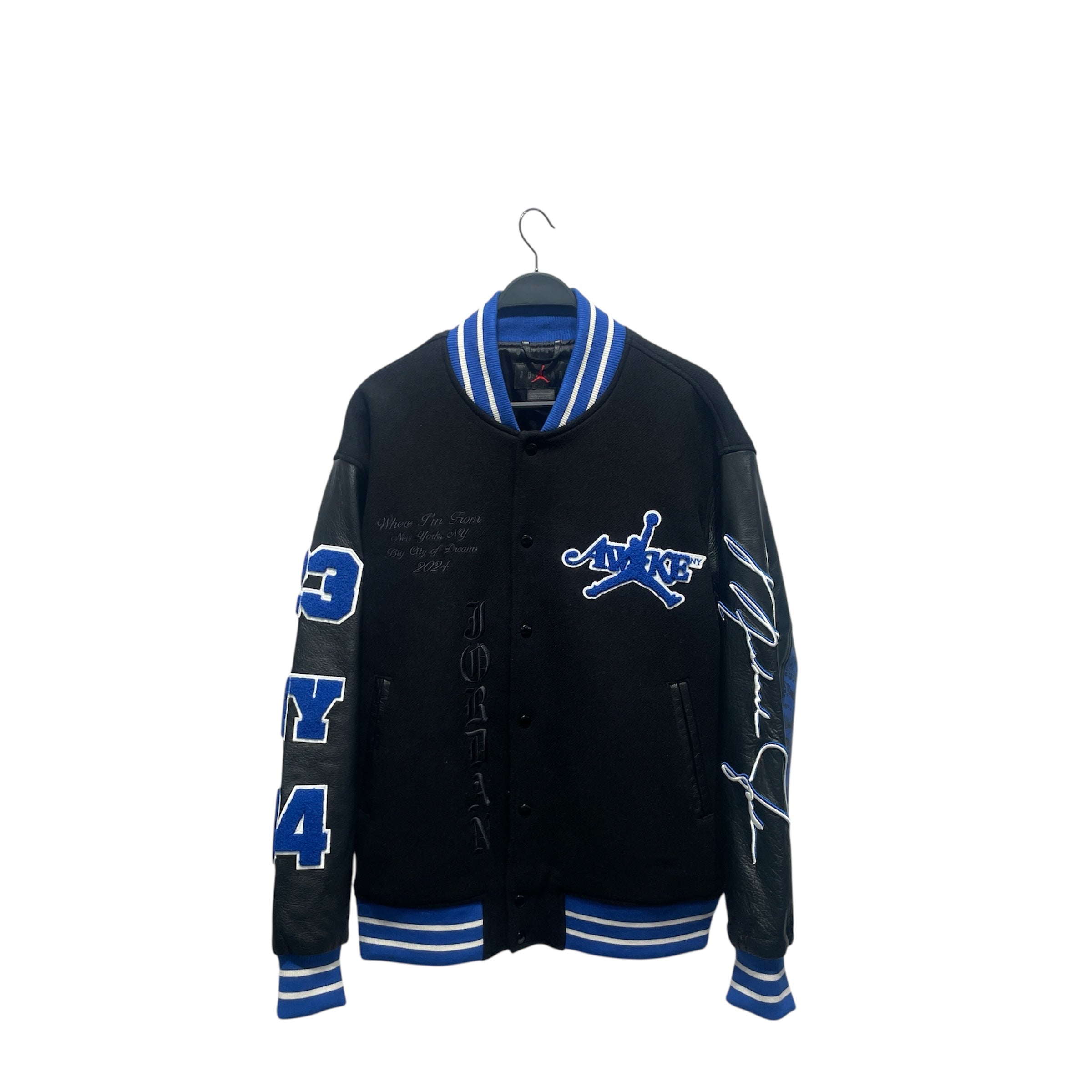 Awake NY/JORDAN BRAND/Jacket/L/Acrylic/BLK/All Over Print/ view 1