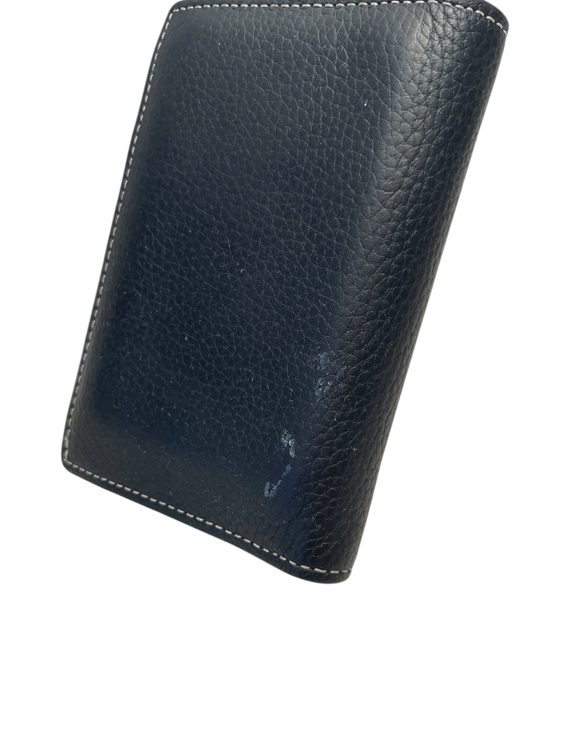 Christian Dior/Bifold Wallet/Leather/BLK/vertical bi fold view 4