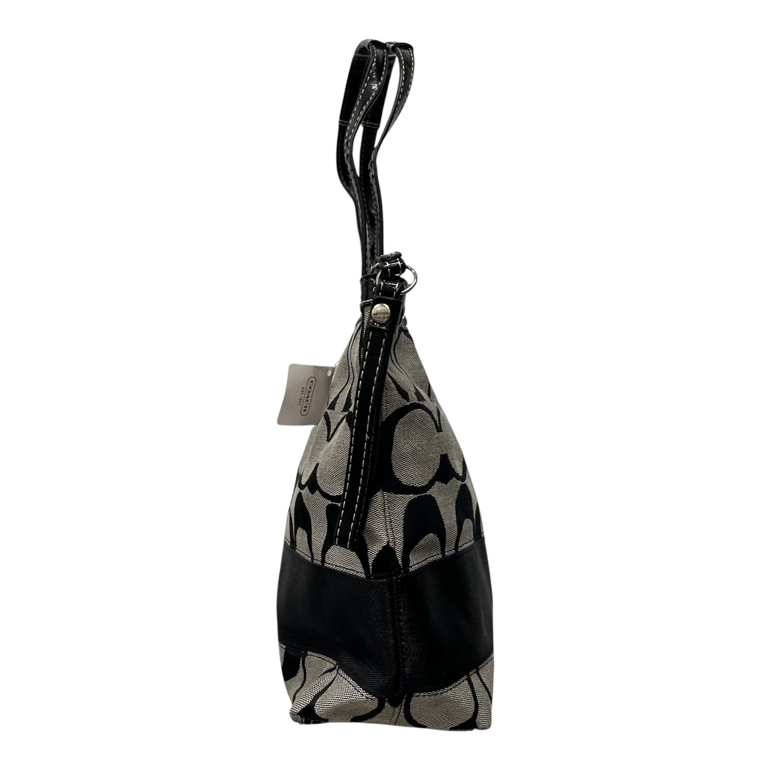 COACH/Tote Bag/Monogram/Cotton/BLK/jacquard view 2