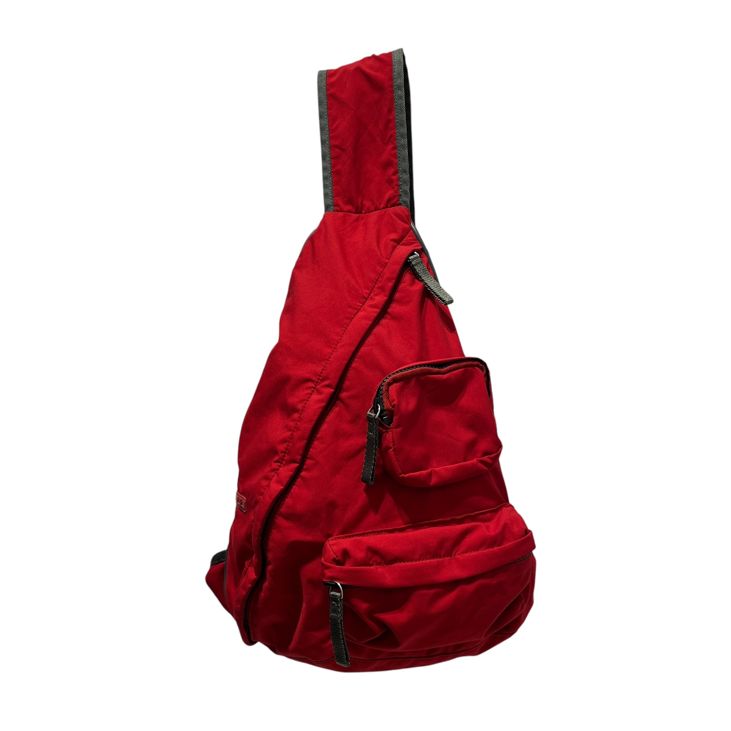 PRADA SPORT/Backpack/Nylon/RED/crossbody rucksack view 1