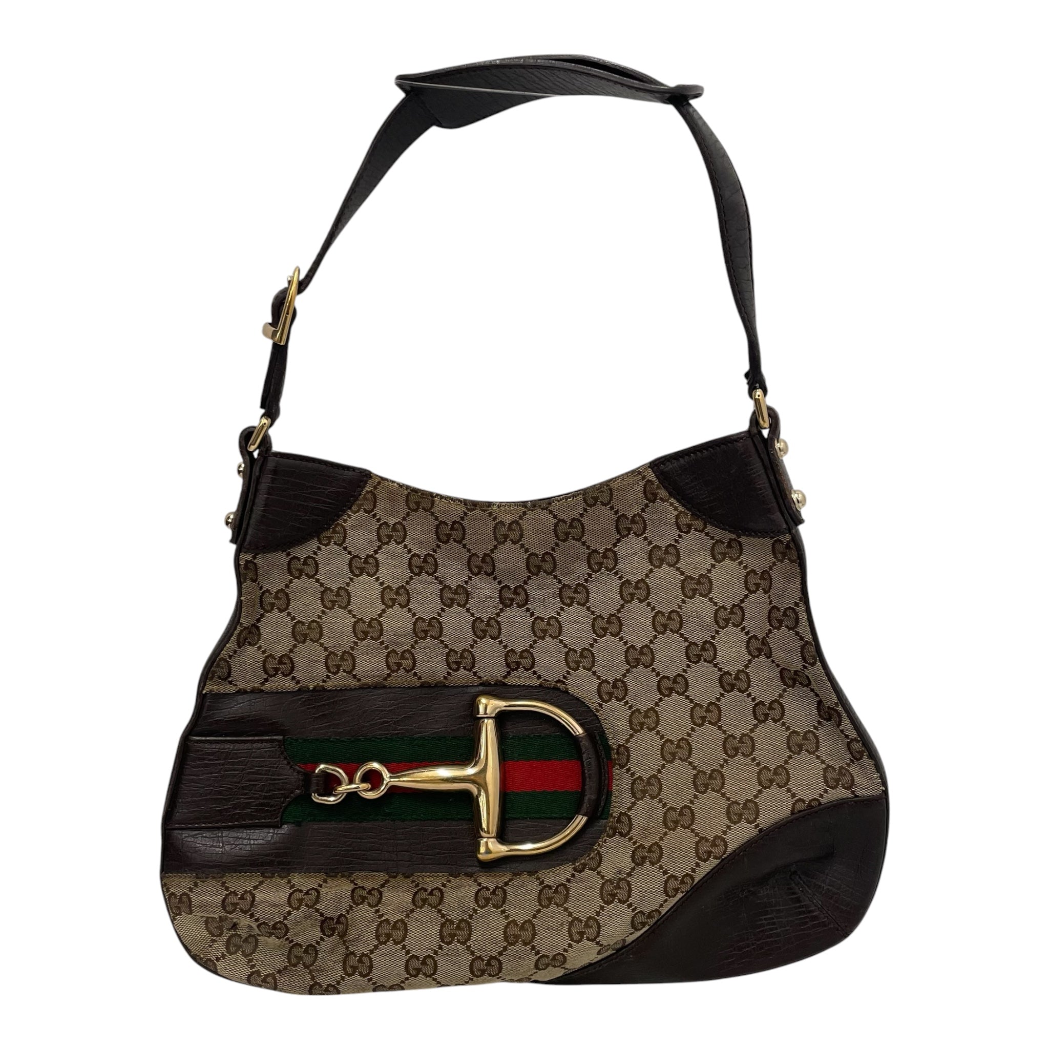 GUCCI/Bag/Monogram/BRW/CANVASGOLDBUCCKLE view 1