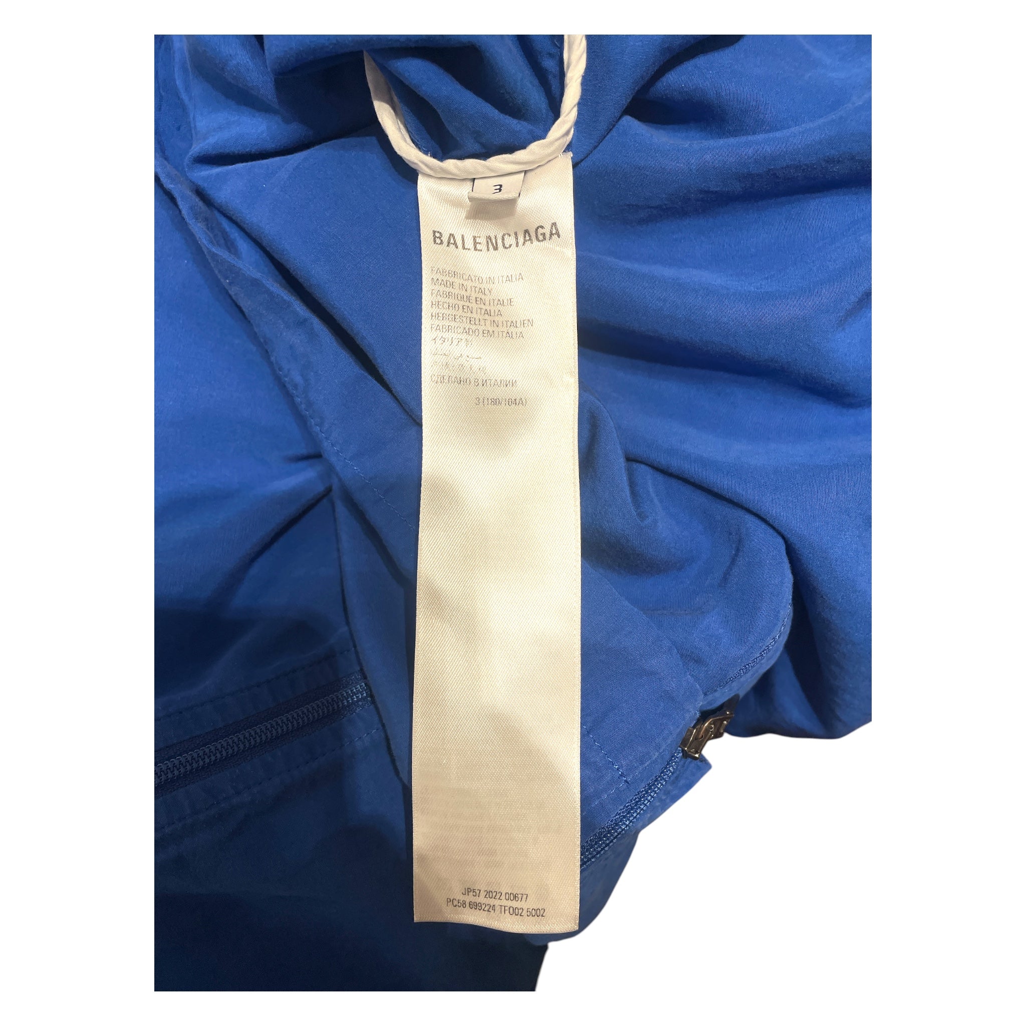 BALENCIAGA/Jacket/3/Cotton/BLU/Sporty Oversized track view 4