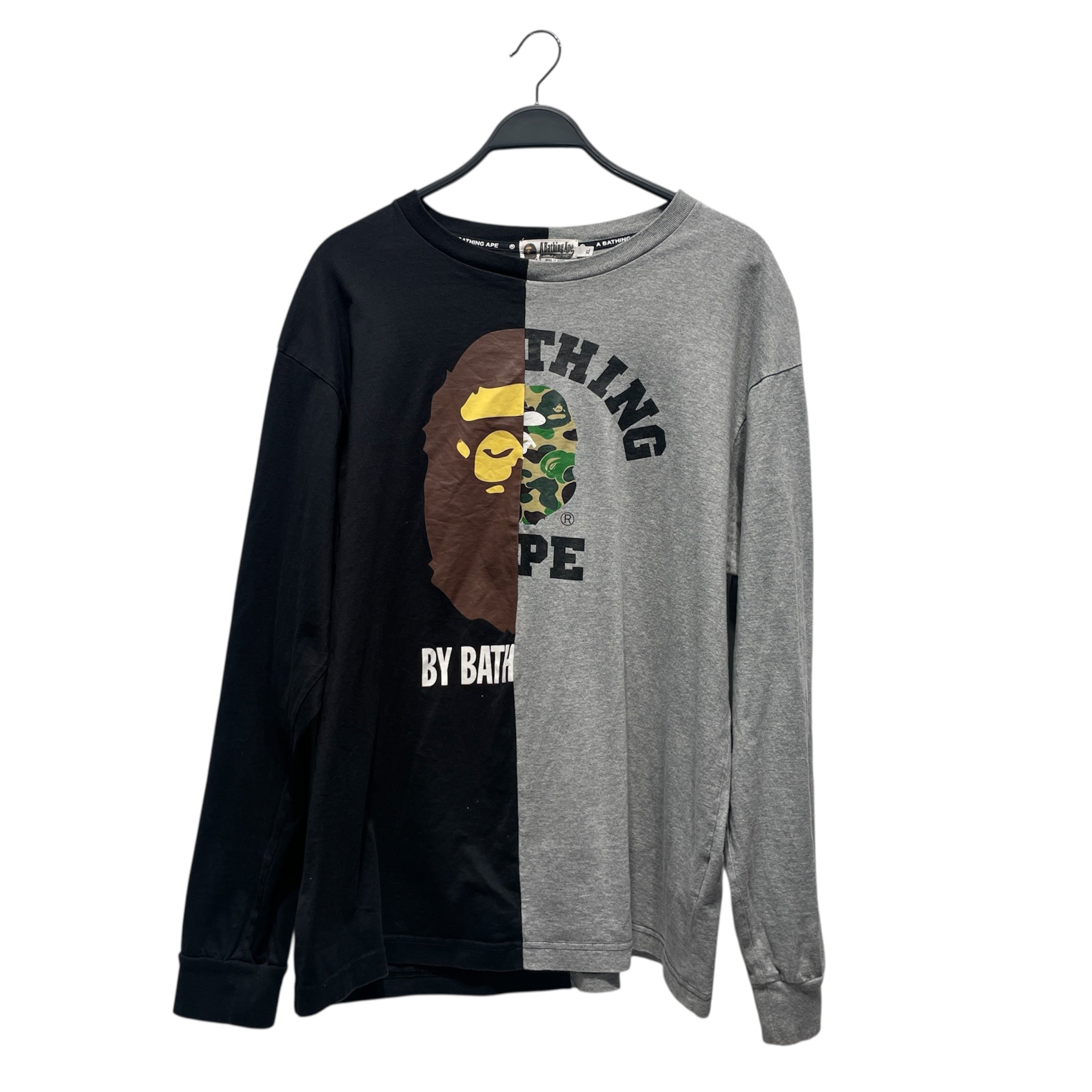 A BATHING APE/LS T-Shirt/XL/Cotton/GRY/All Over Print/ view 1