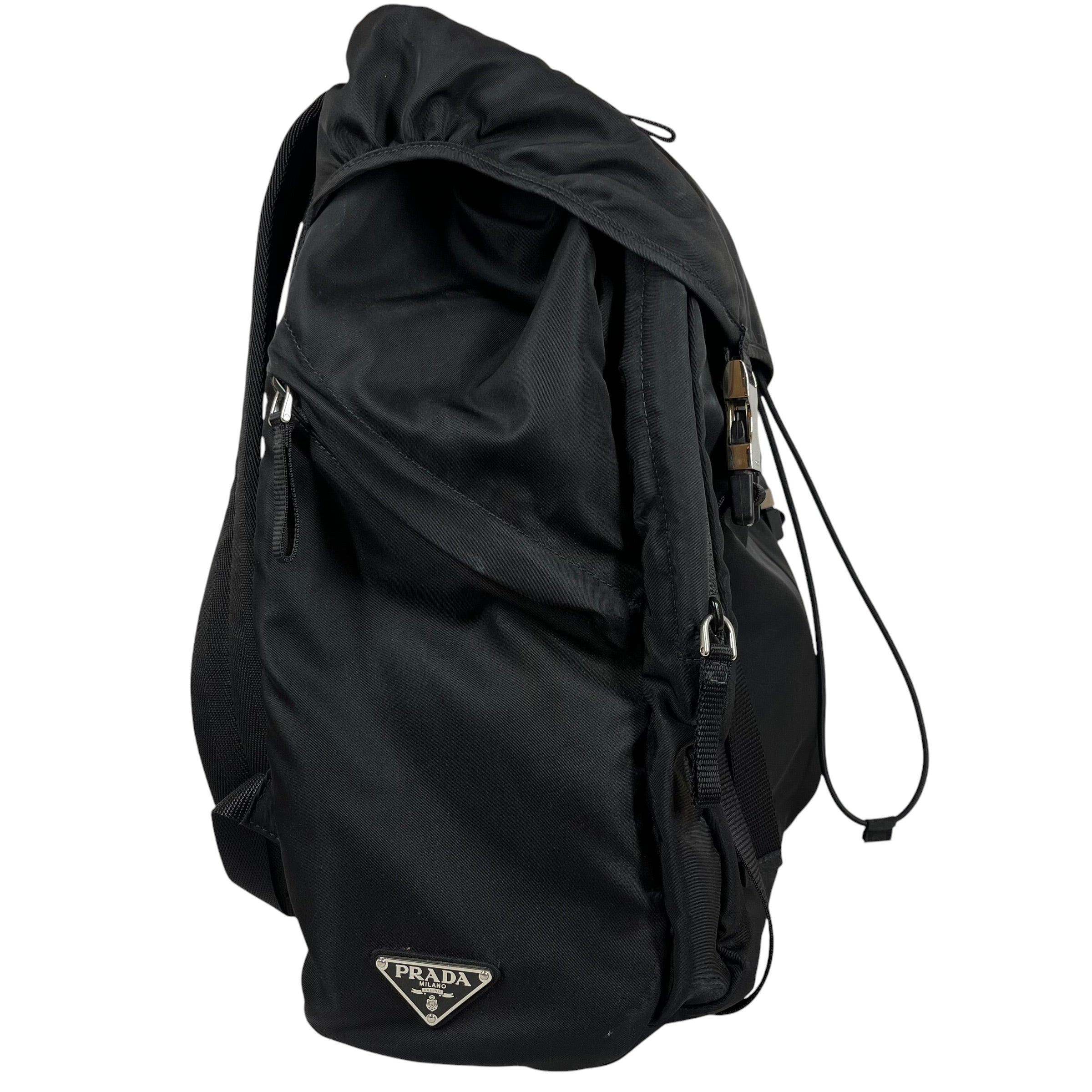 PRADA/Backpack/Nylon/BLK/NYLON CINCH BACKPACK view 7