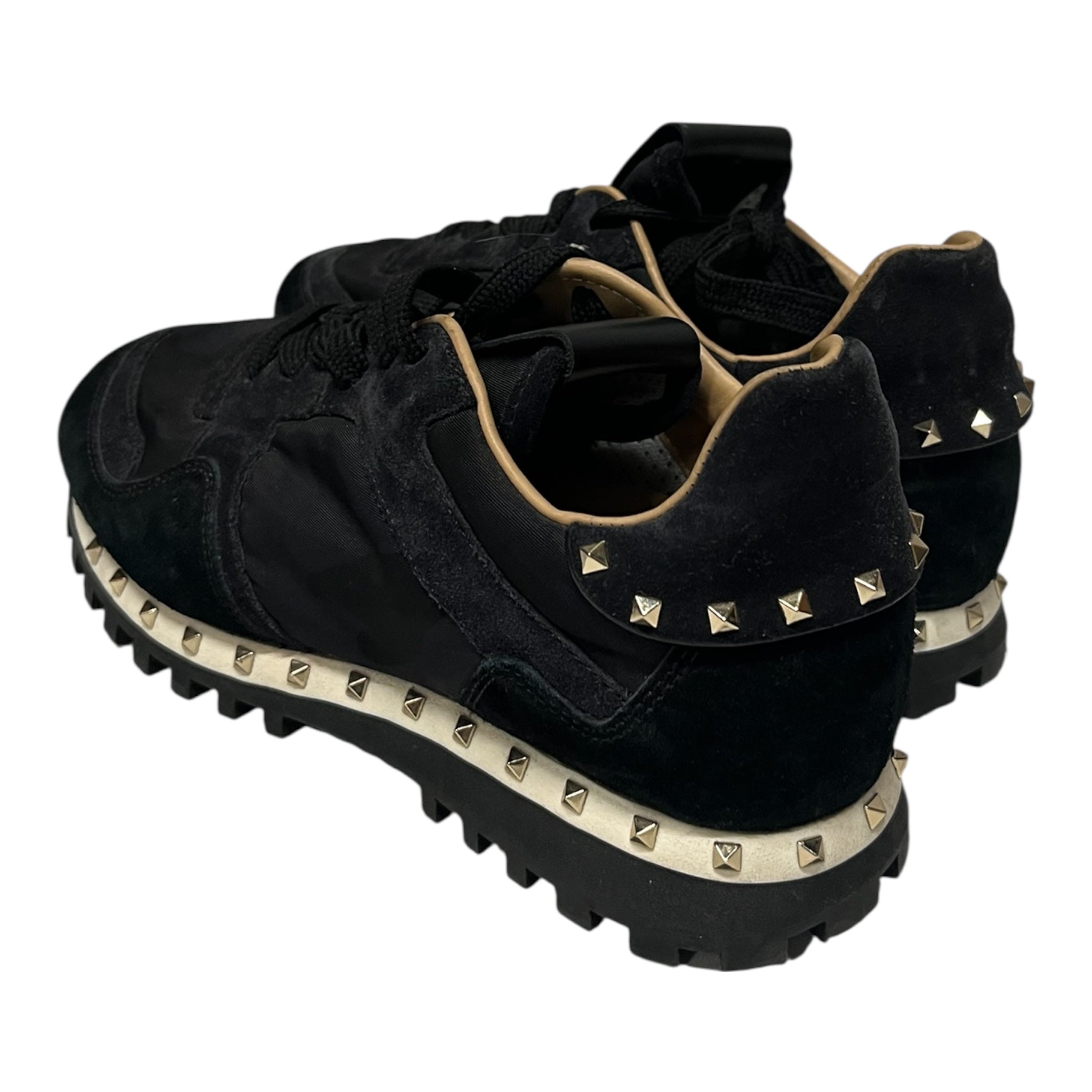 VALENTINO GARAVANI/Low-Sneakers/US 6.5/Camouflage/Nylon/BLK/rockstud trainers view 2