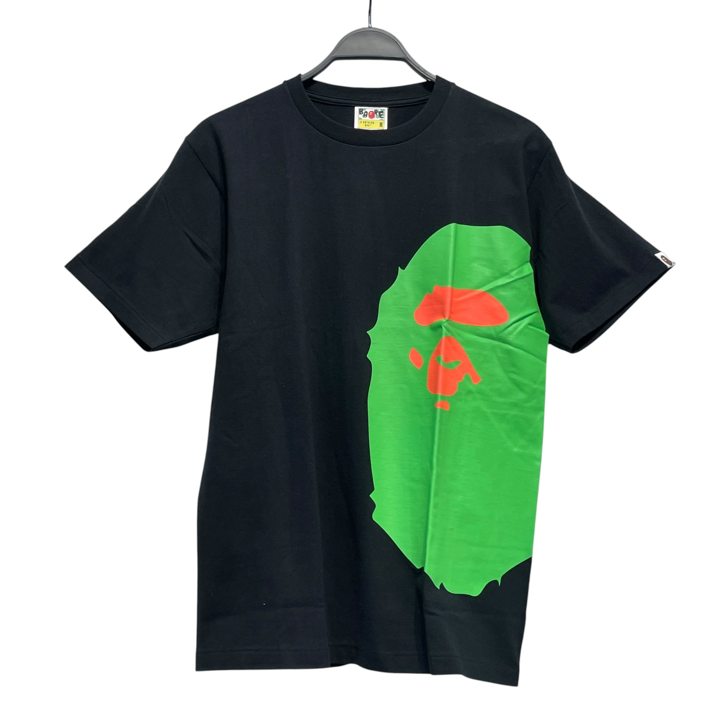A BATHING APE/T-Shirt/M/Cotton/BLK/Graphic/big ape head green view 1