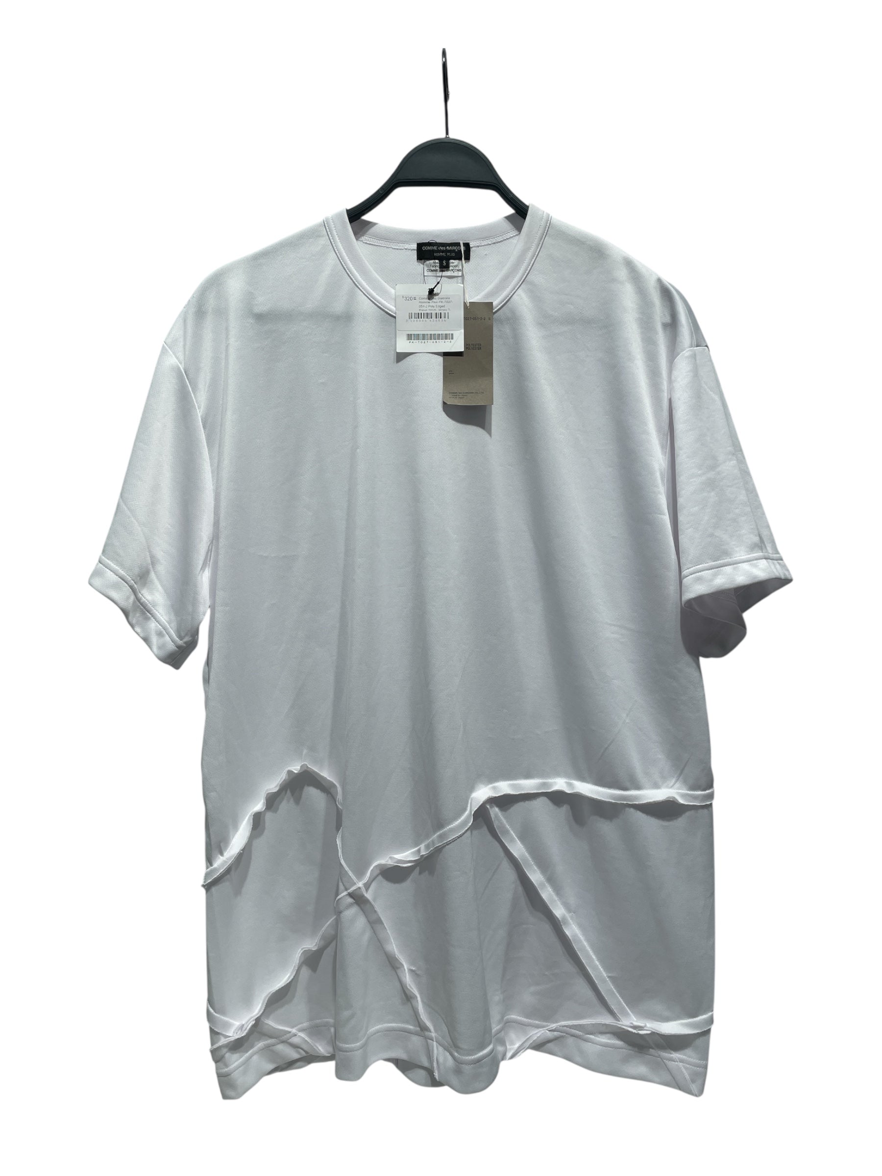 COMME des GARCONS HOMME PLUS/T-Shirt/S/Polyester/WHT/Exposed Seams Tee view 1