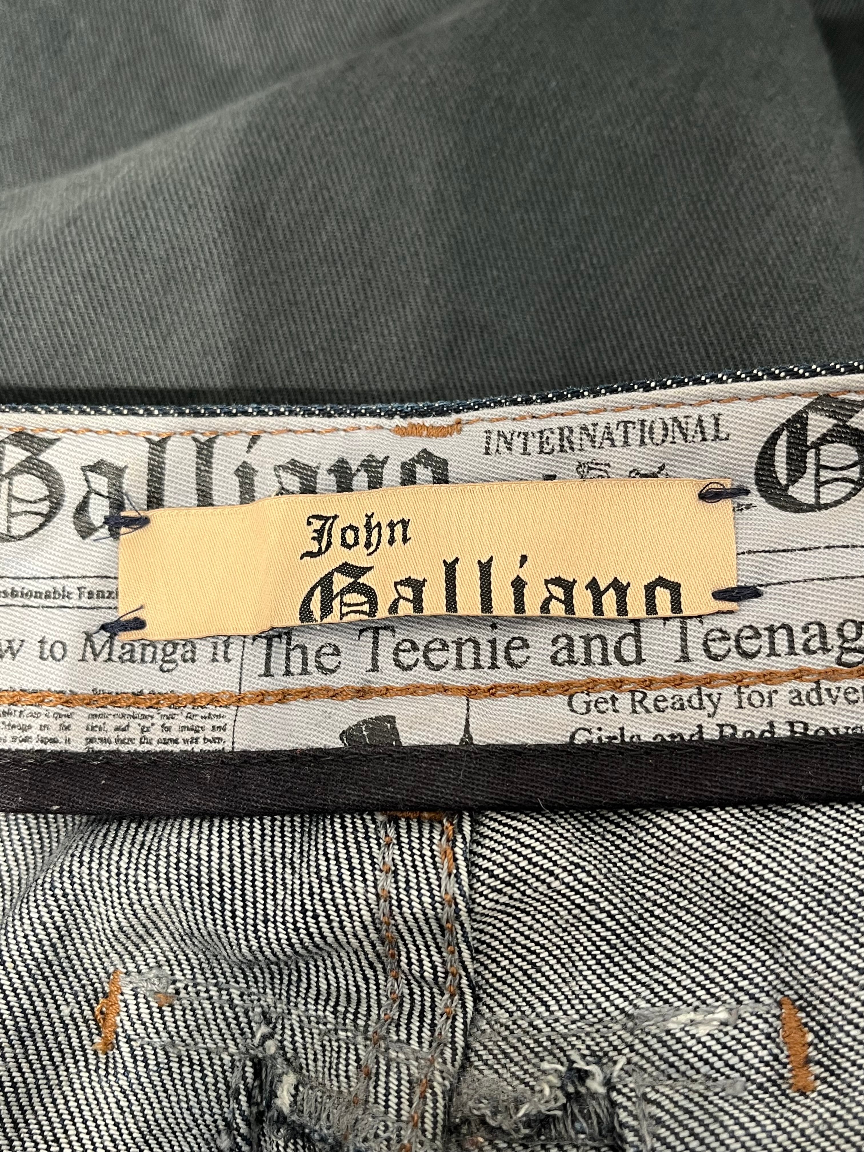 John Galliano/Bottoms/12/Cotton/GRN/double waist view 3
