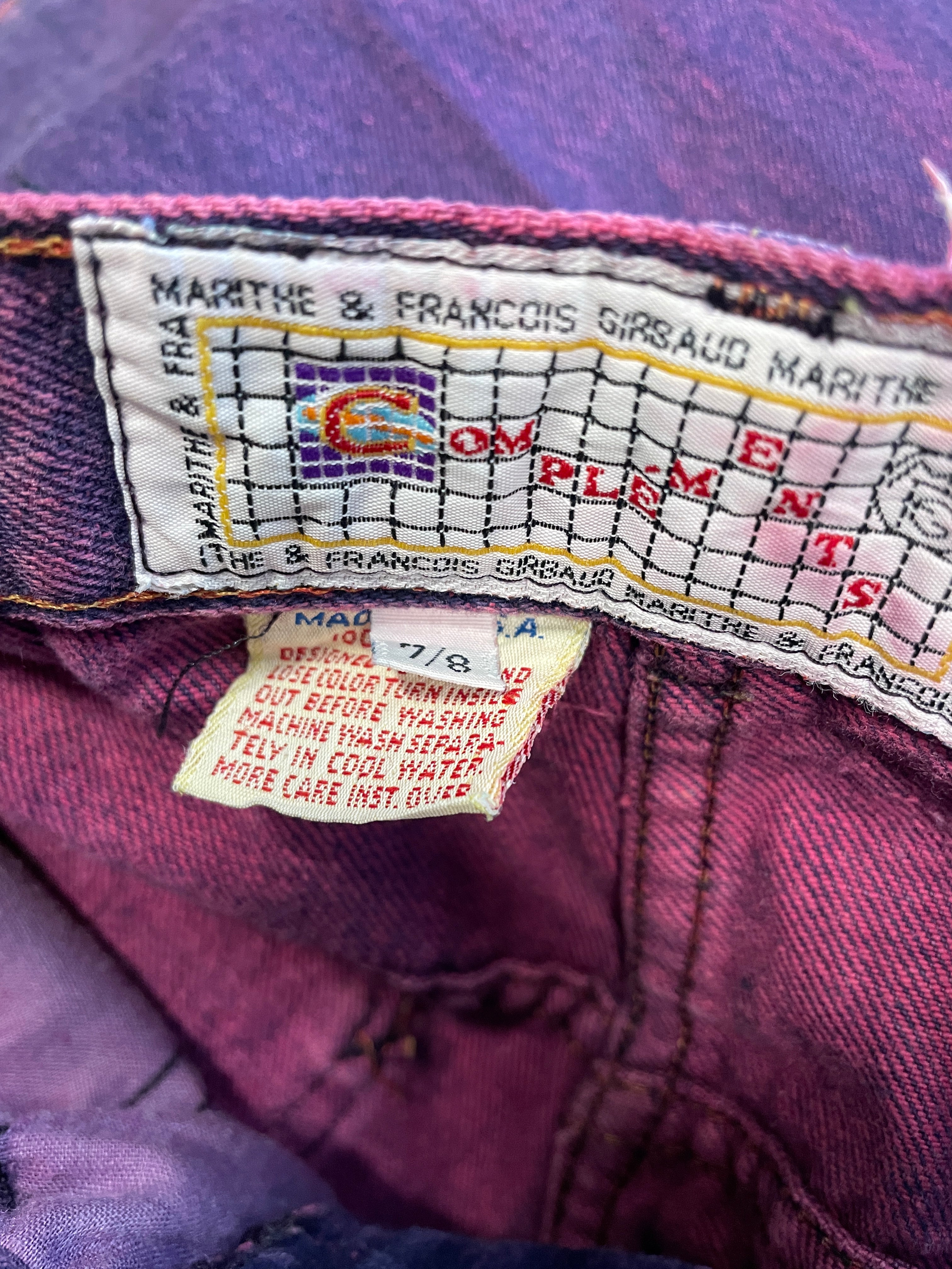 MARITHE FRANCOIS GIRBAUD/Straight Pants/7/Denim/PPL/VINTAGE FUSCHIA DENIM view 6