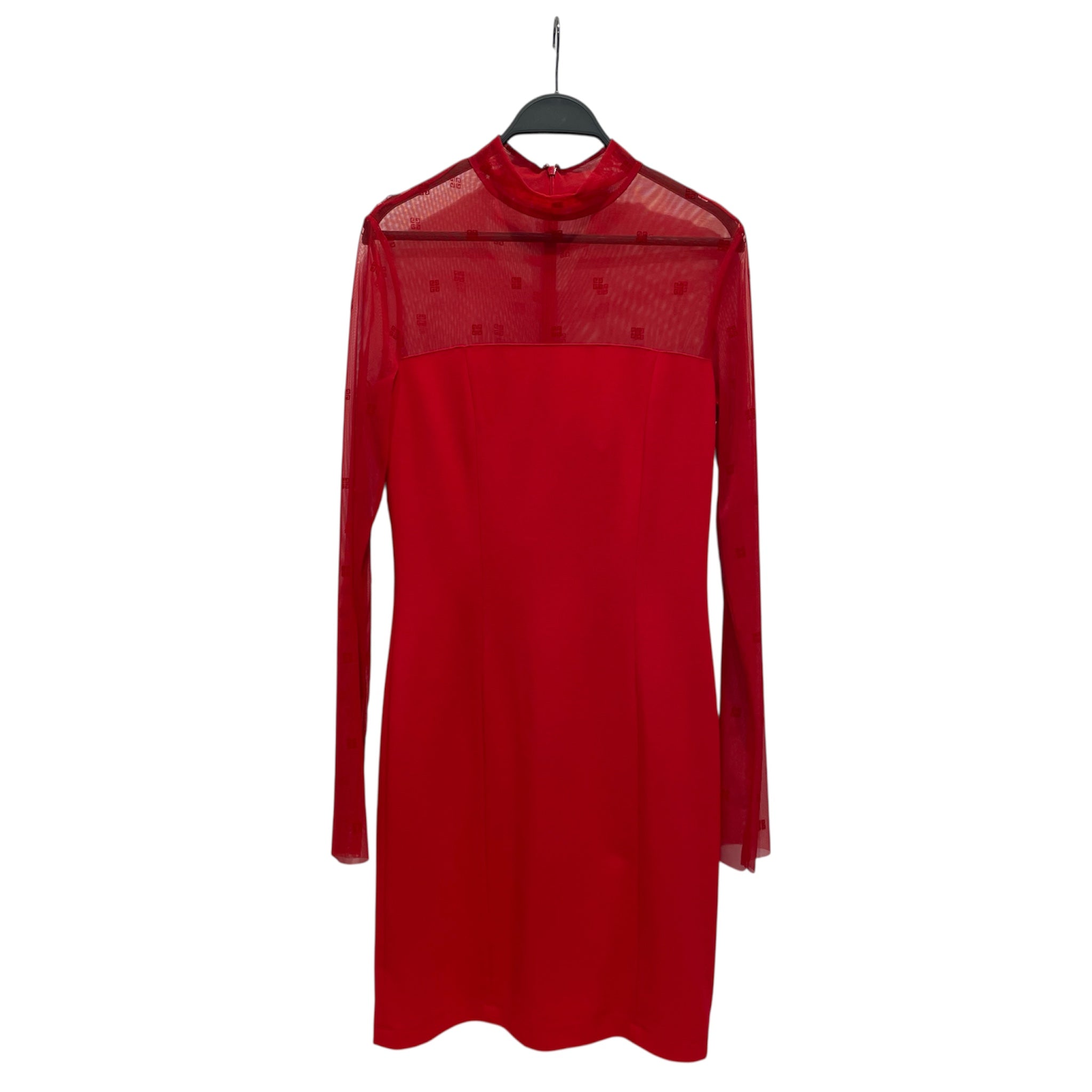 GIVENCHY/LS Dress/40/Polyester/RED/mock neck dress red view 2