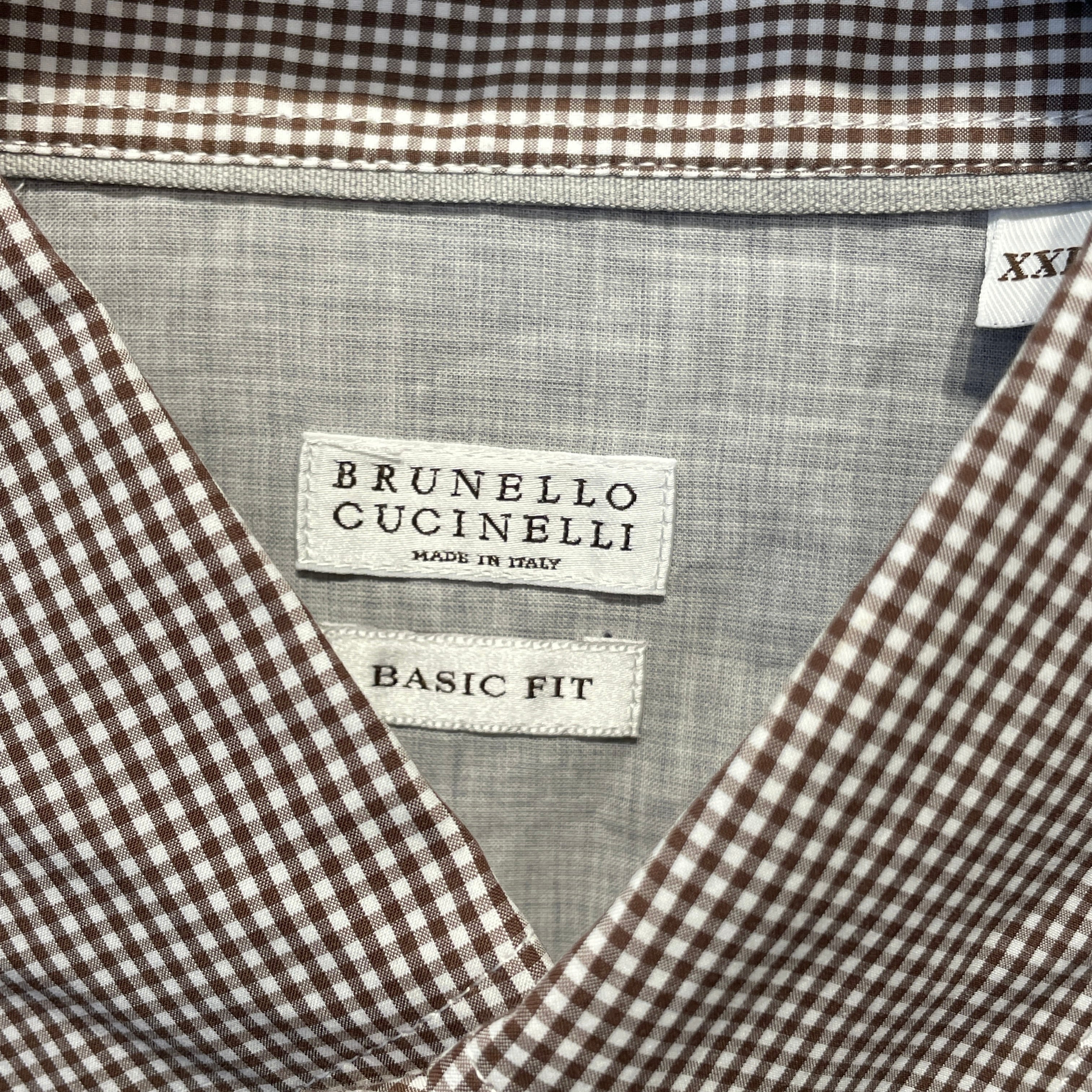 BRUNELLO CUCINELLI/LS Shirt/XXL/Cotton/BRW/Plaid/ view 3