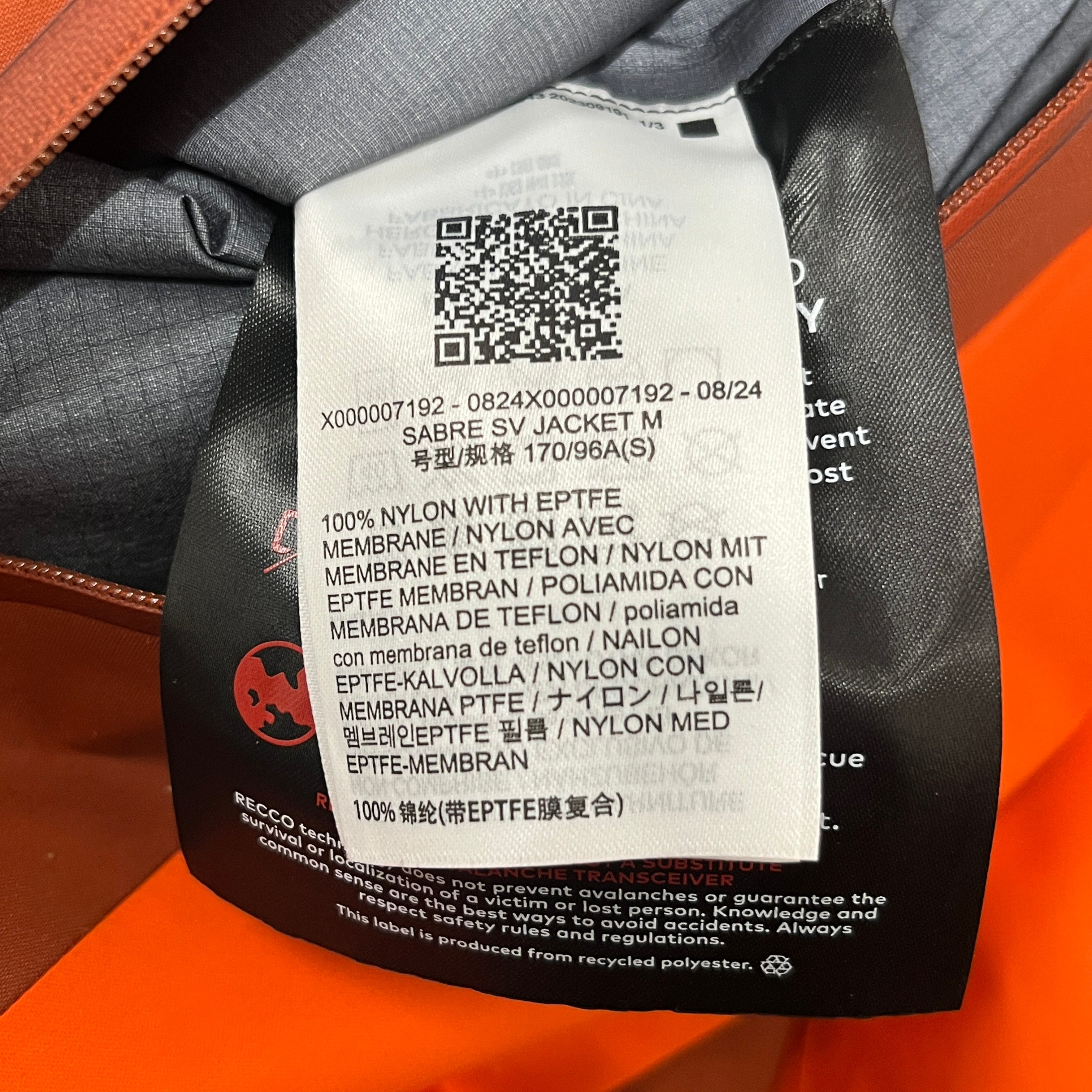 ARC'TERYX/Jacket/S/Nylon/ORN/ view 4