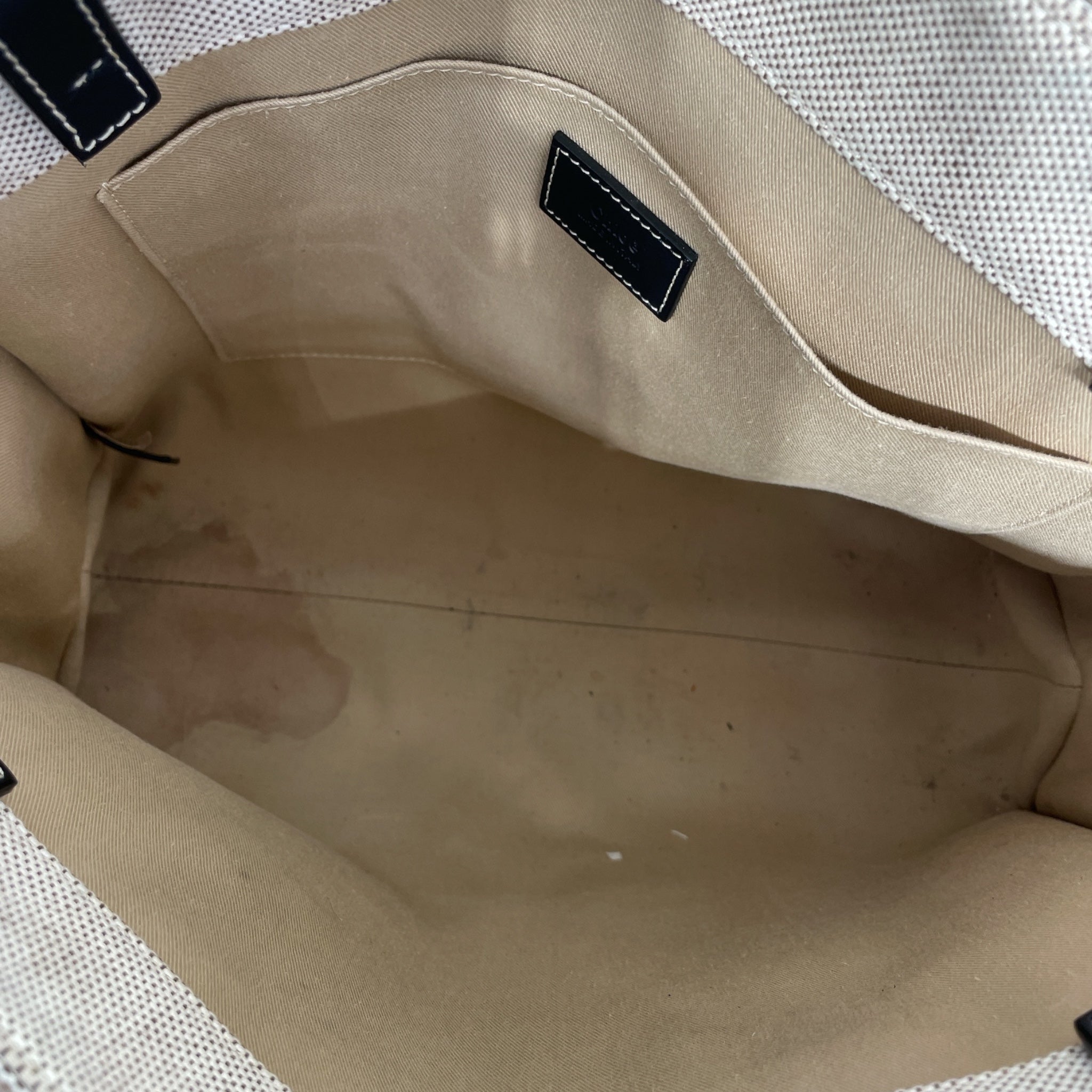 Chloe/Bag/CRM/WOODY LINEN TOTE view 3
