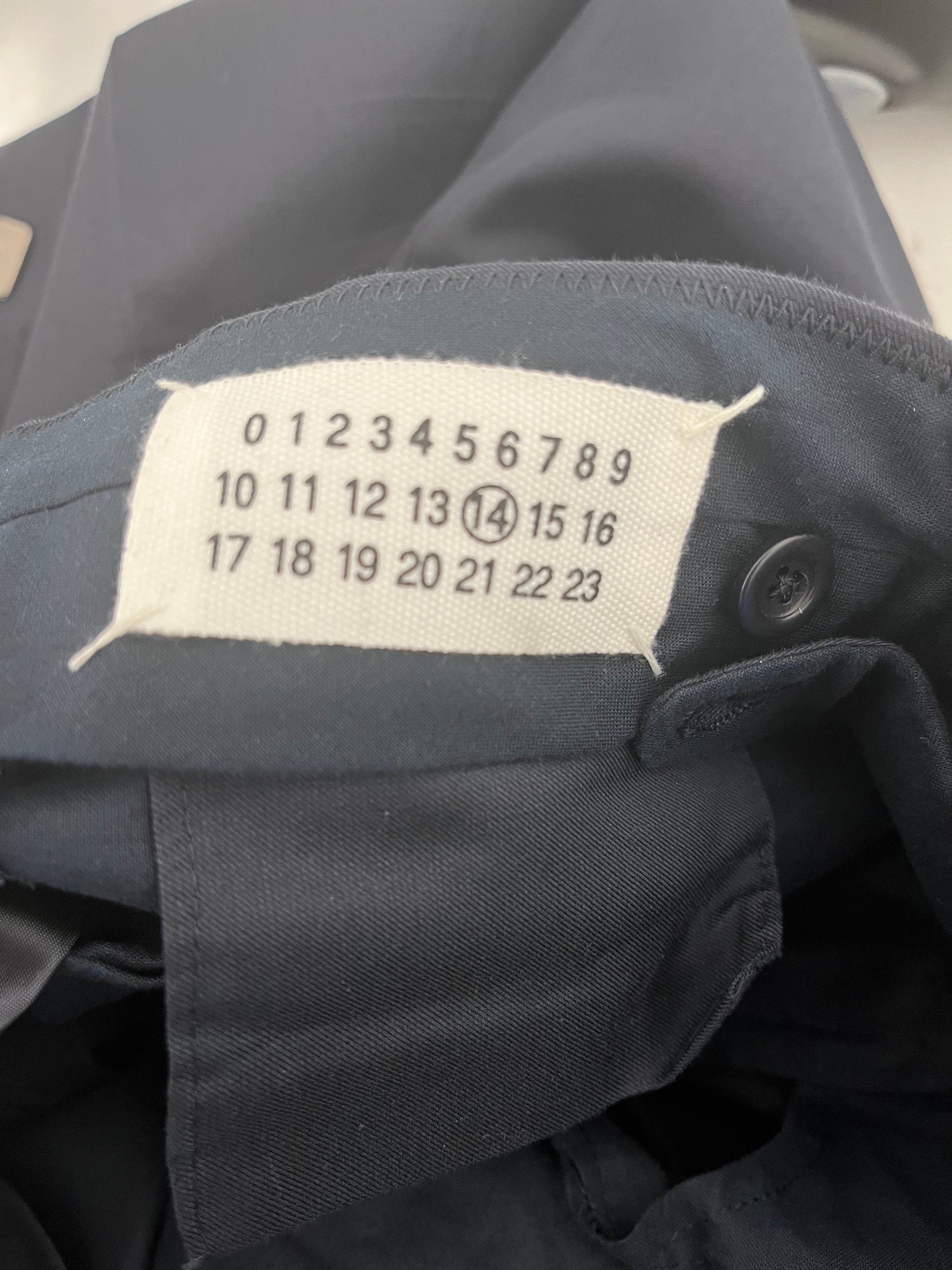 Maison Margiela/Slacks/48/Cotton/NVY/slim fit/ cotton&silk blend view 4